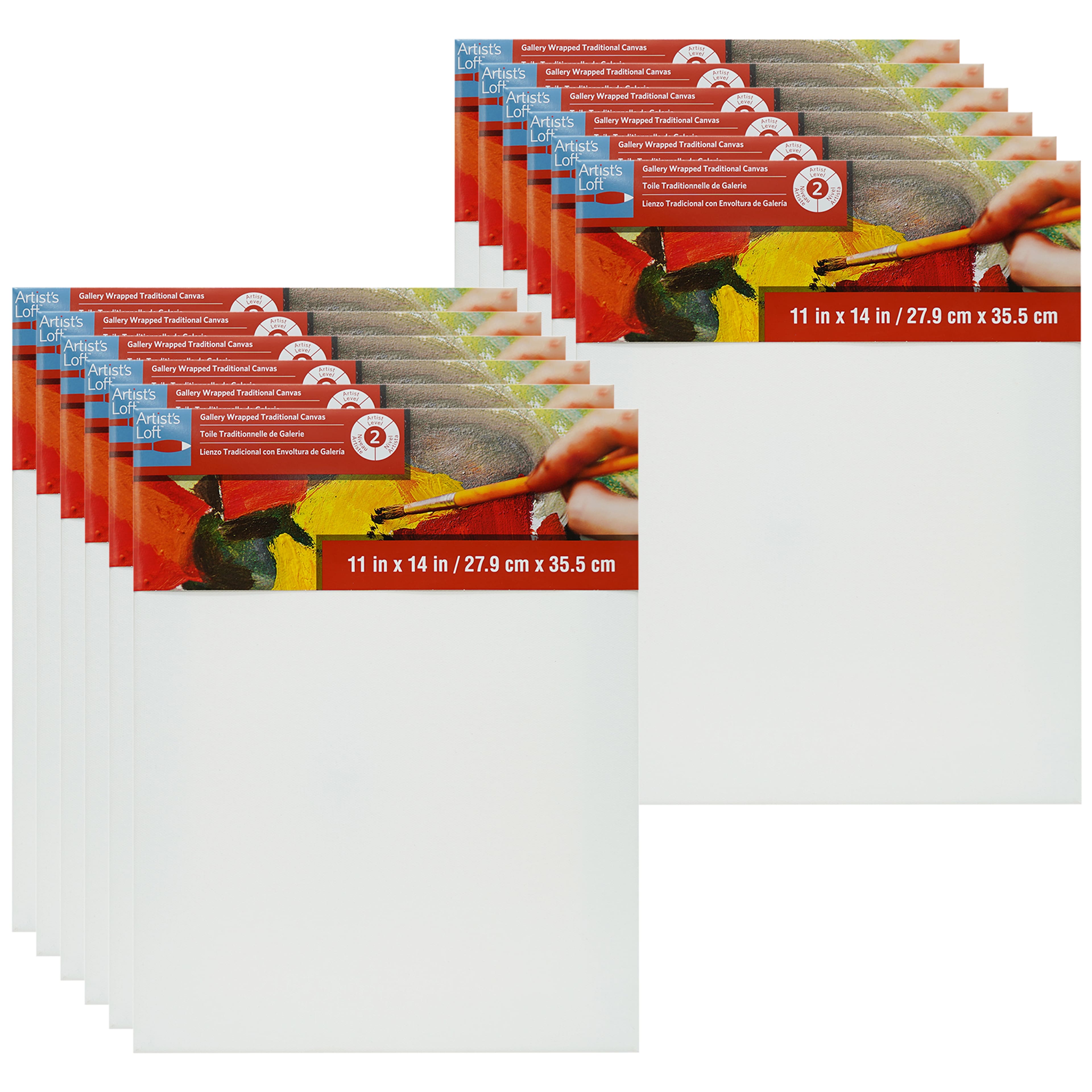 12 Pack: Level 2 Gallery Wrapped Traditional Canvas by Artist's Loft