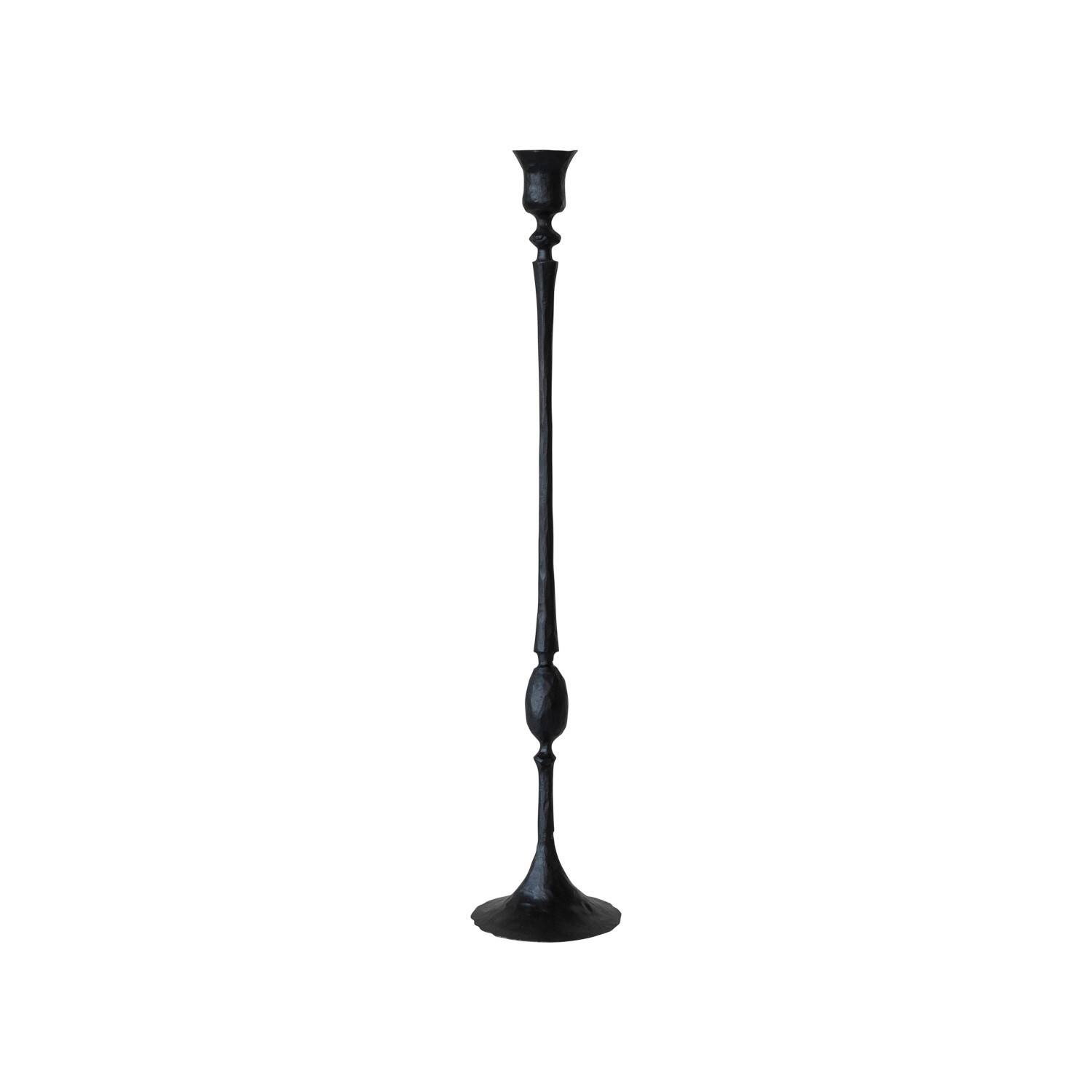 Hello Honey® Black Decorative Hand-Forged Metal Taper Candle Holder