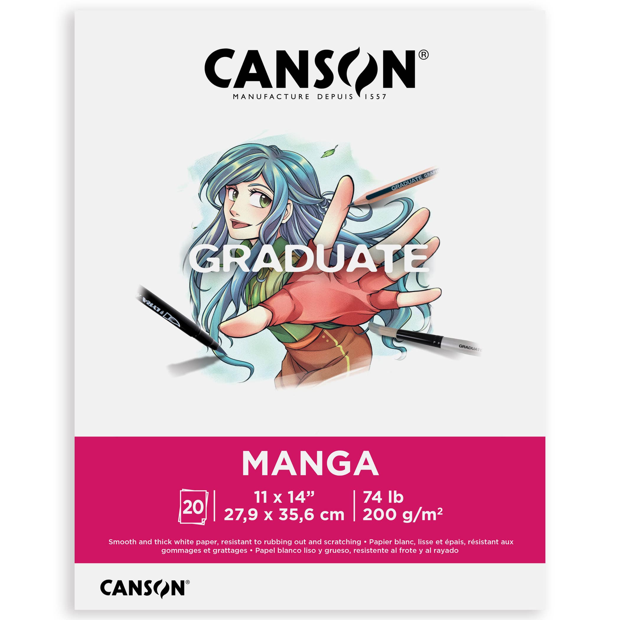 Canson® 11" x 12" Graduate Manga Pad, 20 Sheets
