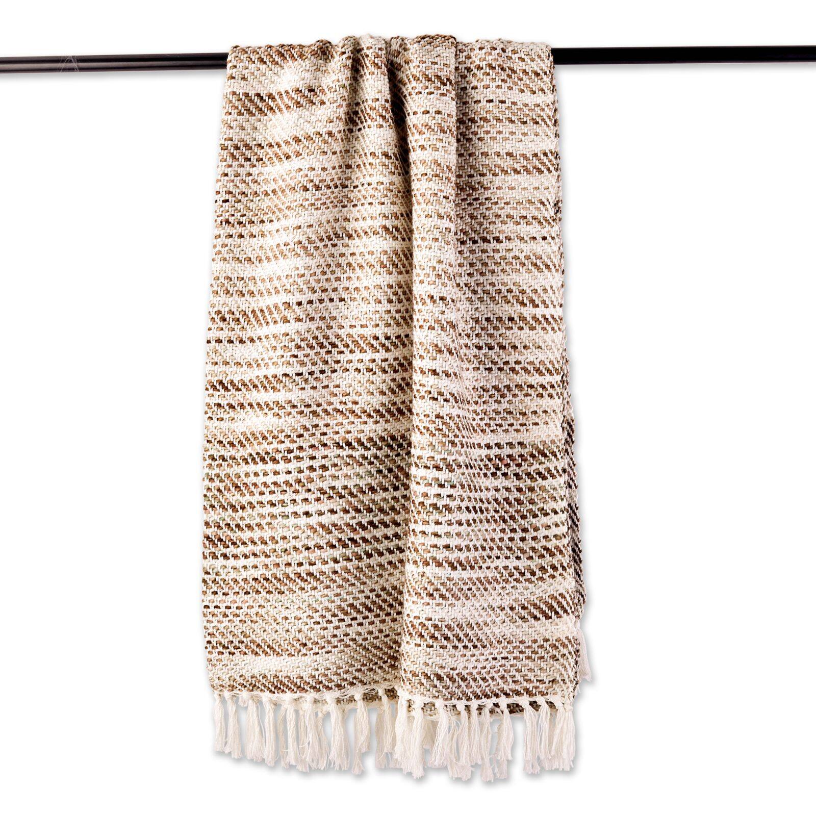 DII® Natural Tone Diagonal Stripe Acrylic Throw