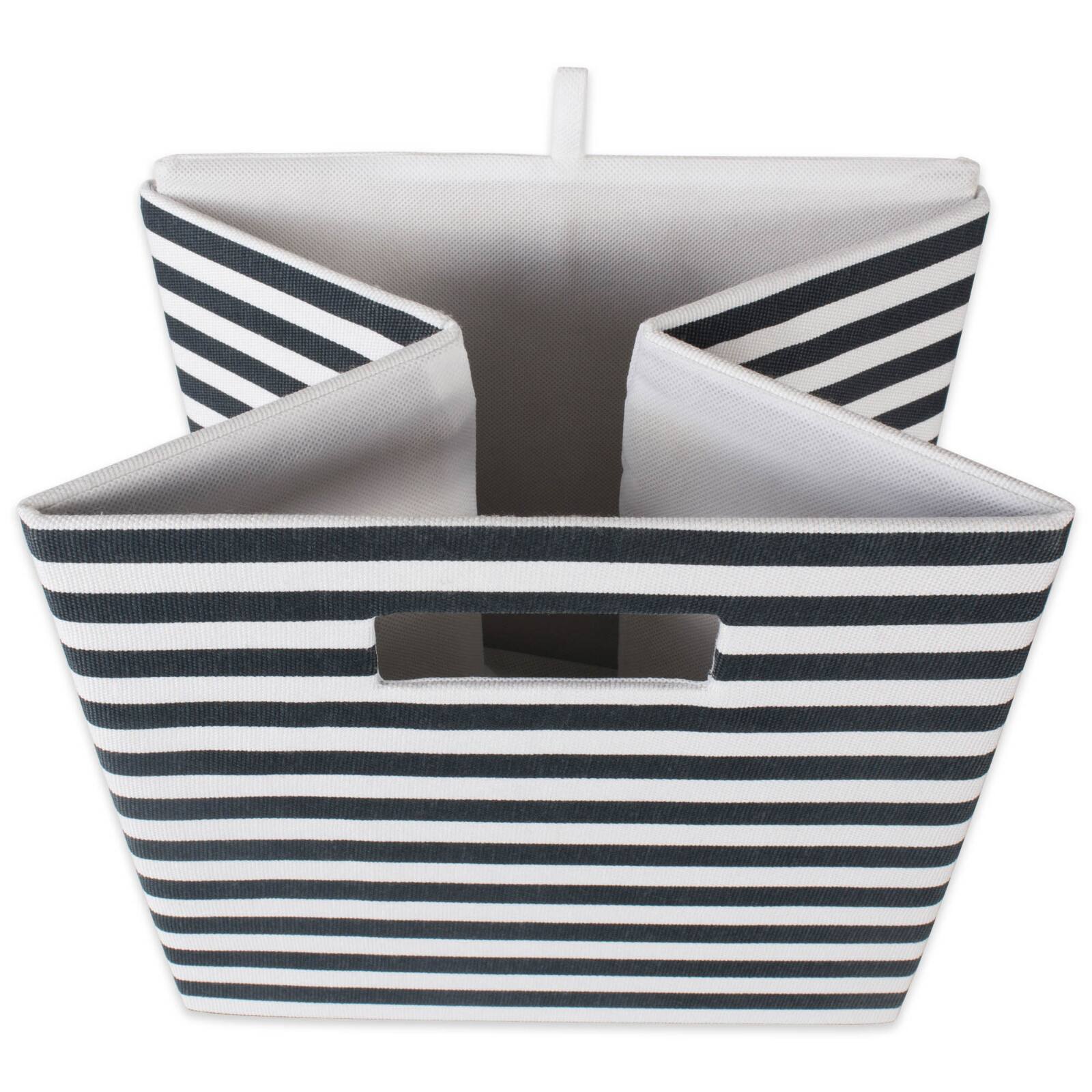 DII® Square Black Pinstripe Polyester Cube