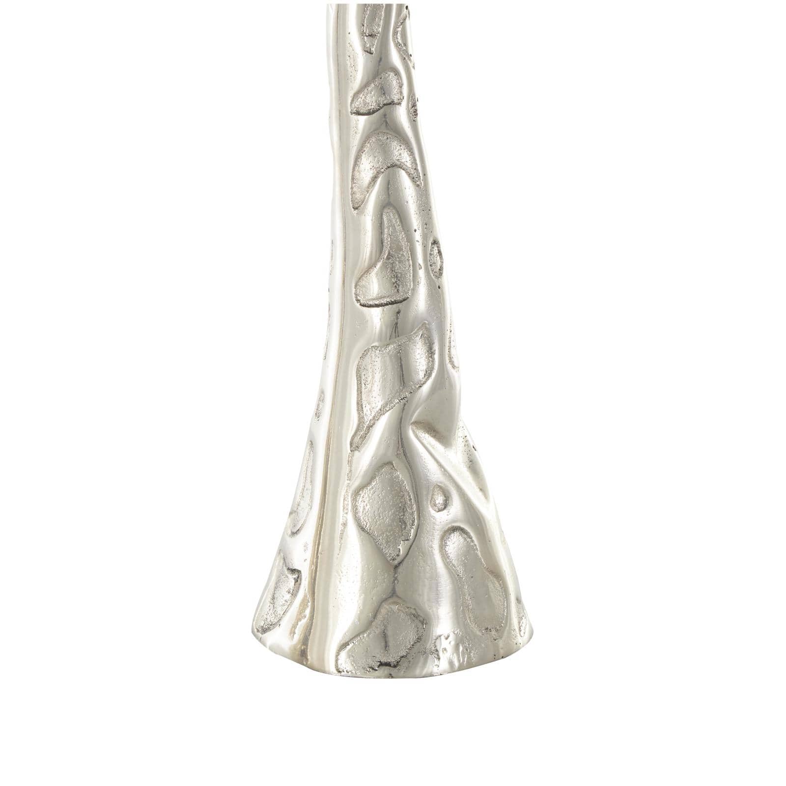 Silver Textured Metal Giraffe Sculpture Set