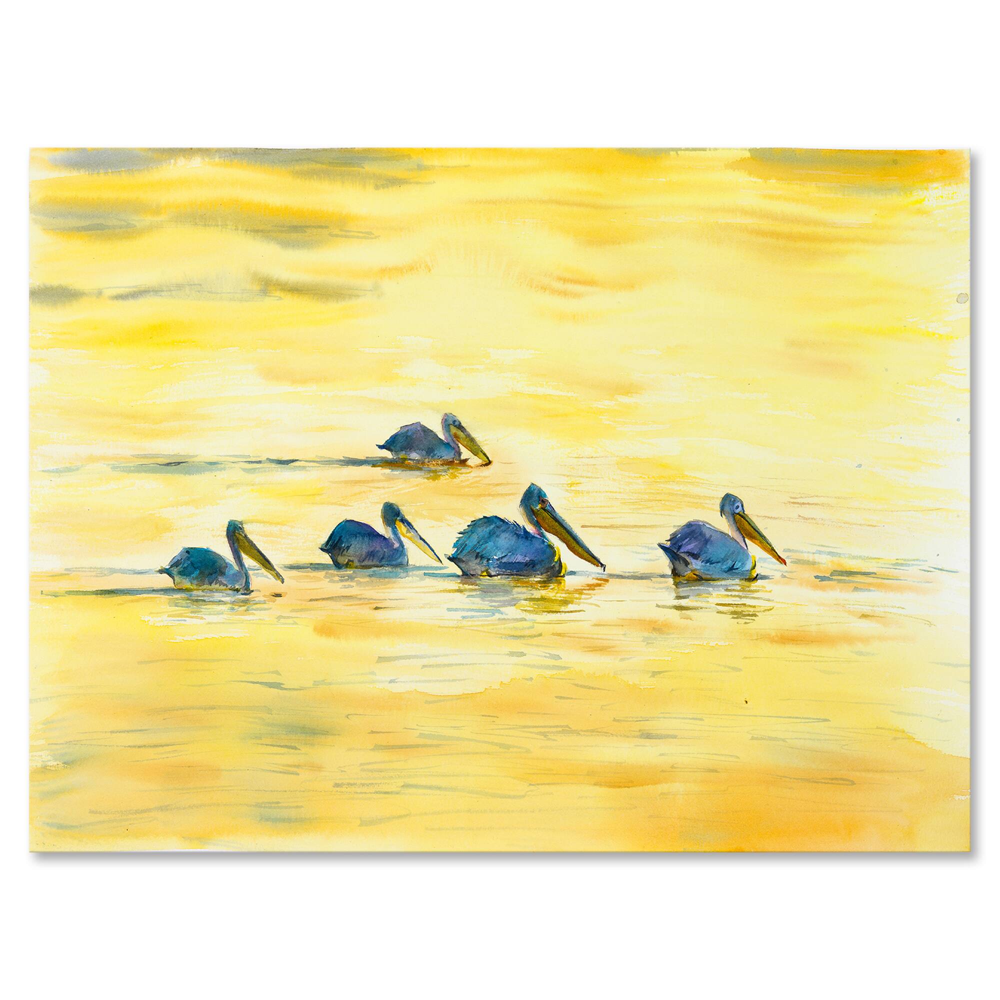 Designart - Pelicans On The Yellow River
