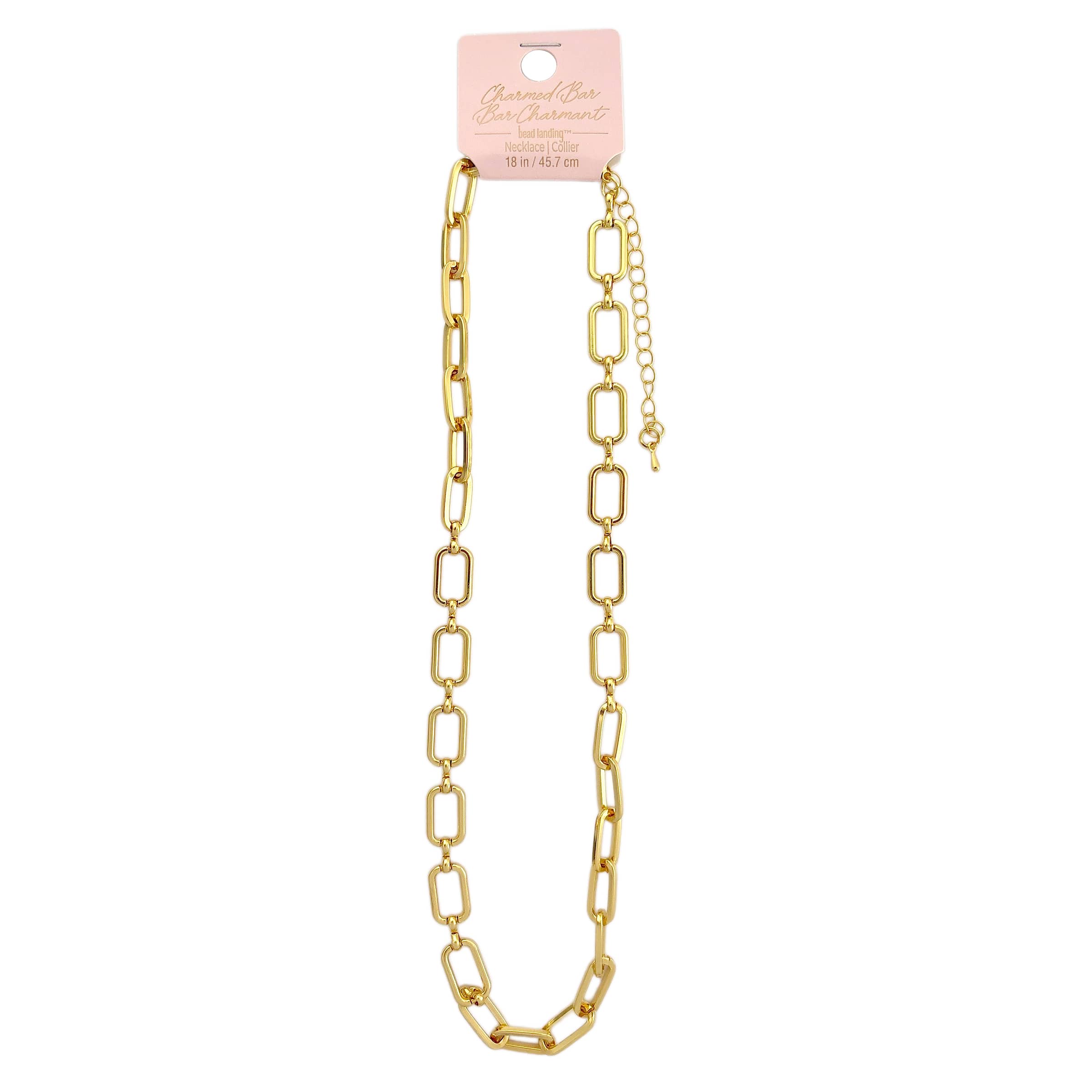 Charmed Bar 18" Chunky Link Chain Necklace by Bead Landing™