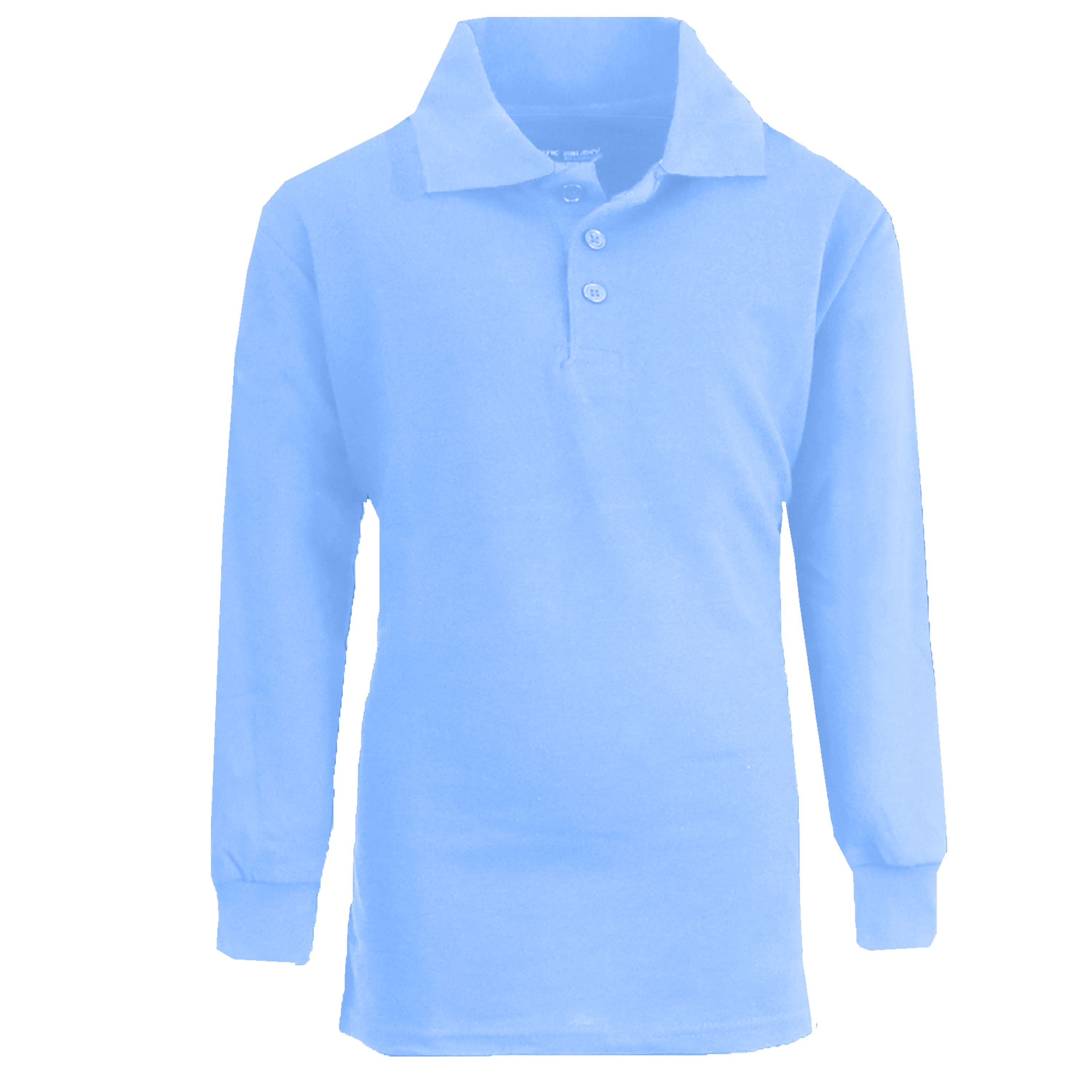 Galaxy by Harvic Long Sleeve Boy's School Uniform Pique Polo Shirt in Light Blue | 8 | Michaels&reg;