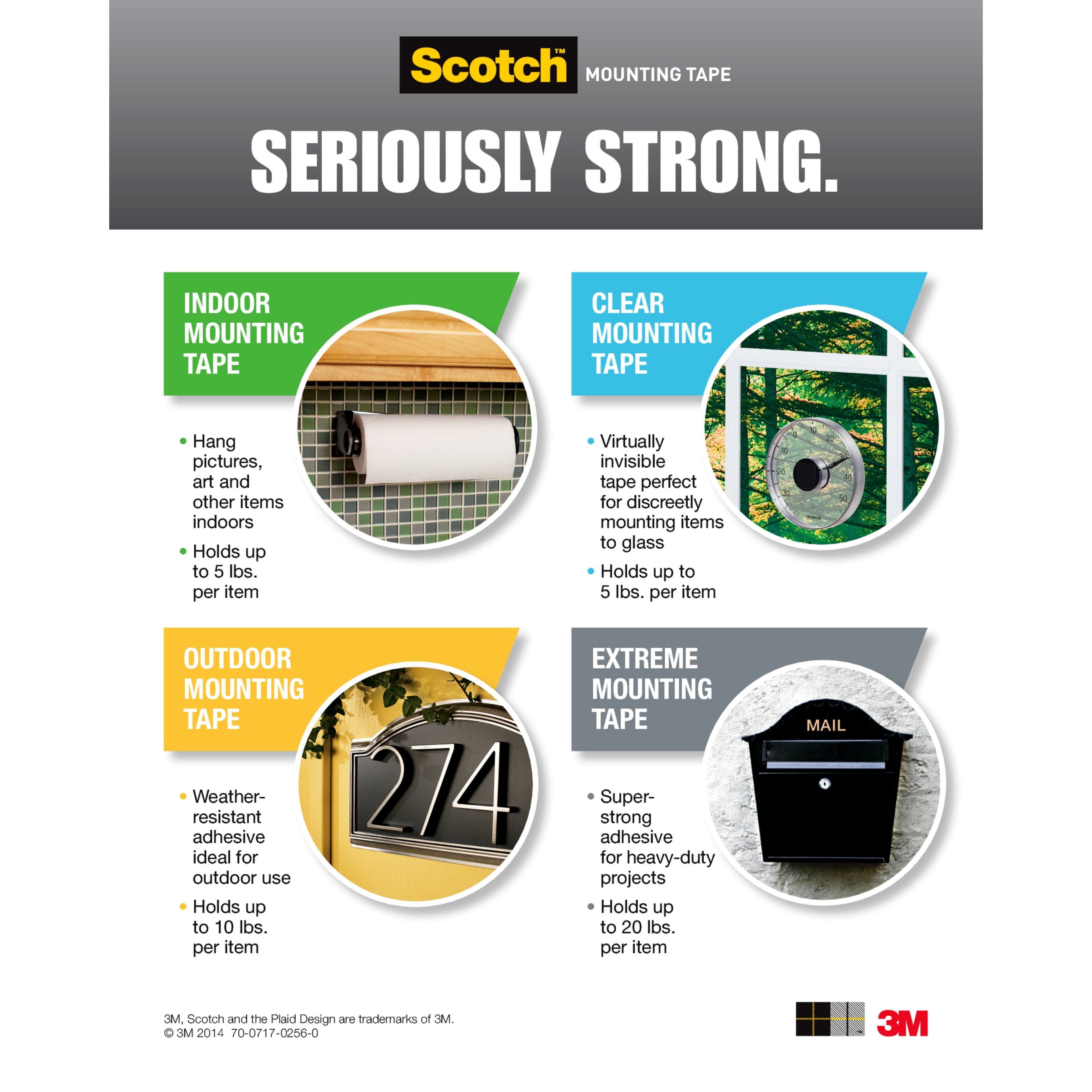 12 Pack: Scotch® Heavy Duty Mounting Tape, 1" x 50"