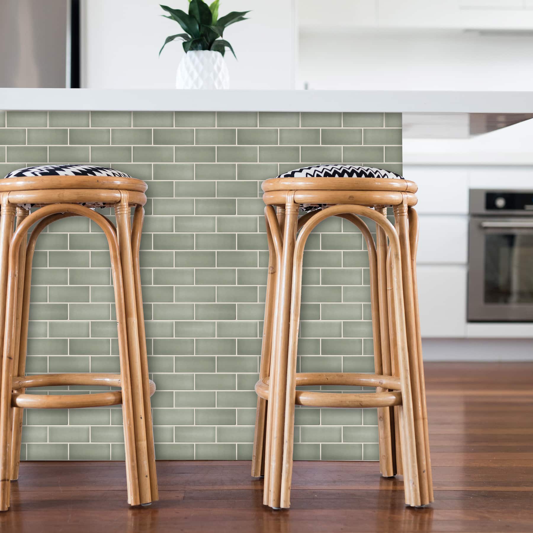 RoomMates Sage Green Ceramic Peel & Stick Sitcktiles