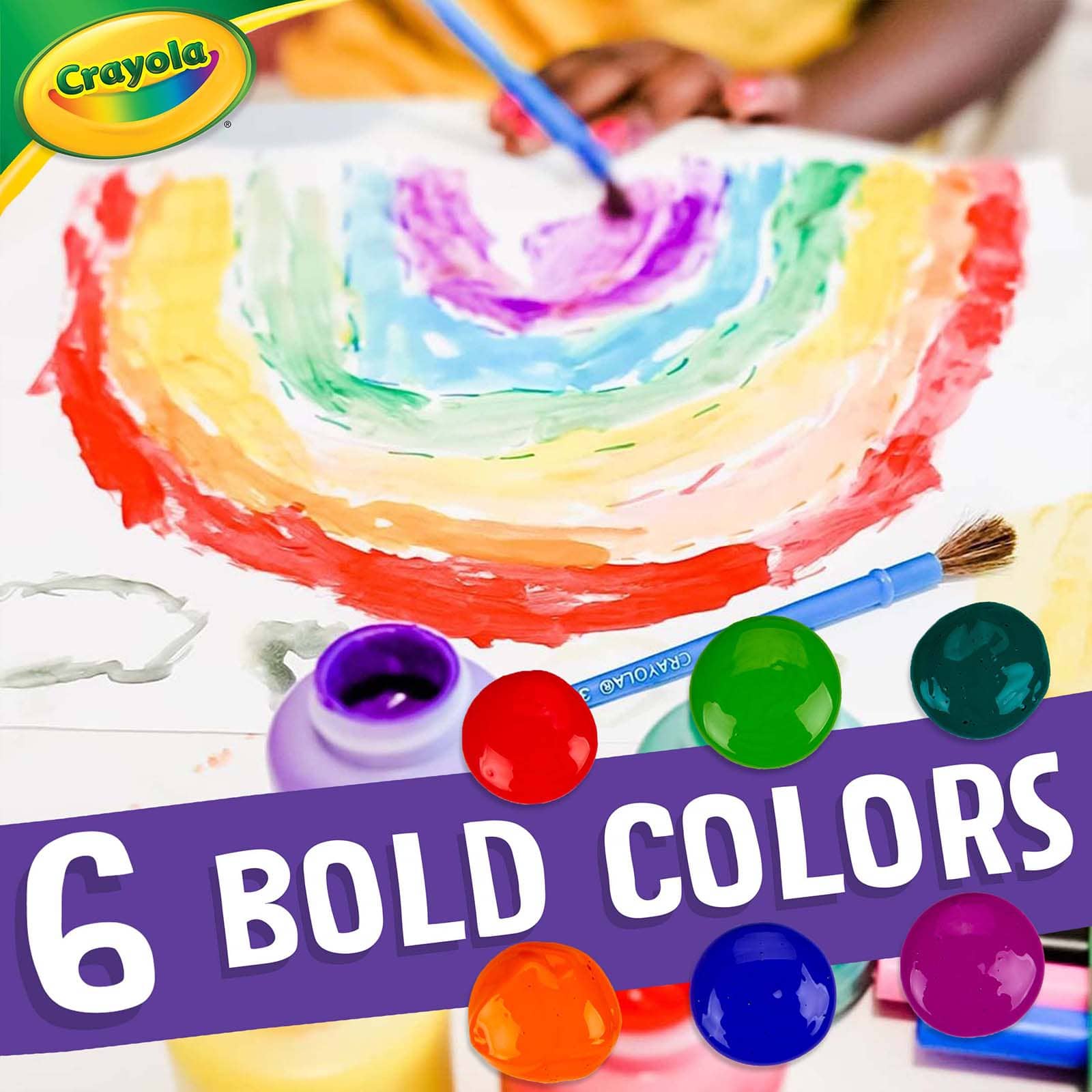 Crayola® Bold Colors Washable Project Paint, 6ct.
