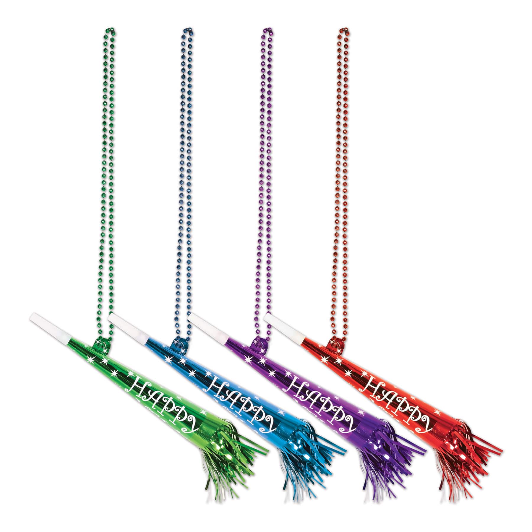 Beistle 36" Beads with Happy New Year Horns Packs, 3ct.