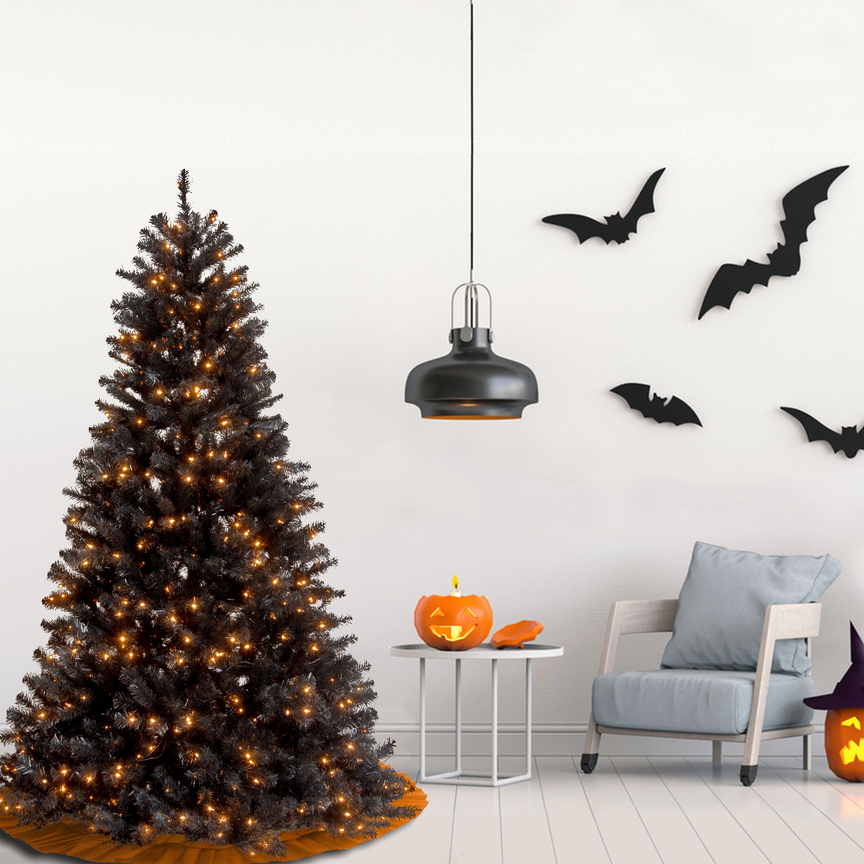 ft. Pre-Lit North Valley® Black Spruce Artificial Christmas Tree