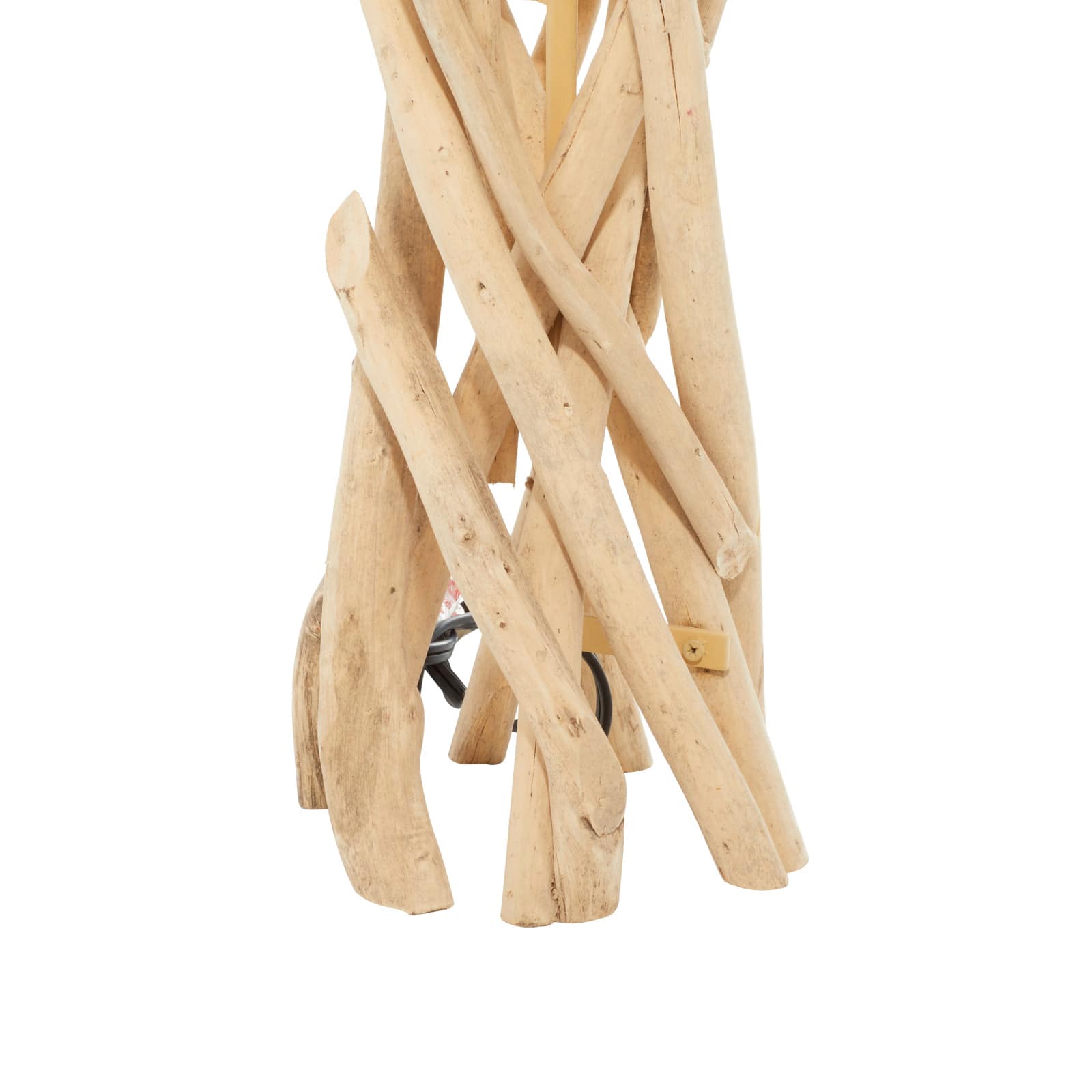 24" Natural Beige Wood Rustic Table Lamp