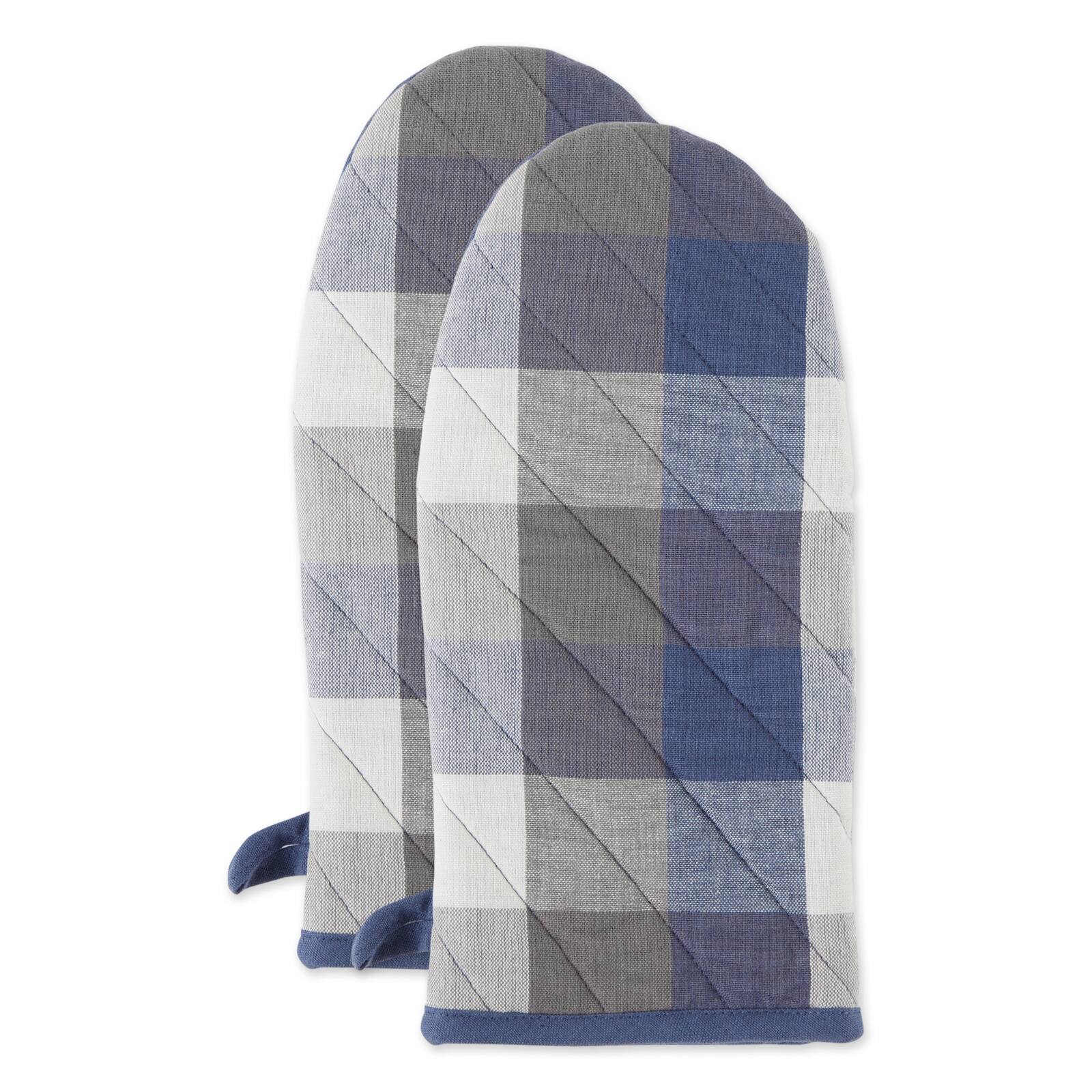 DII® Tri Color Check Oven Mitts