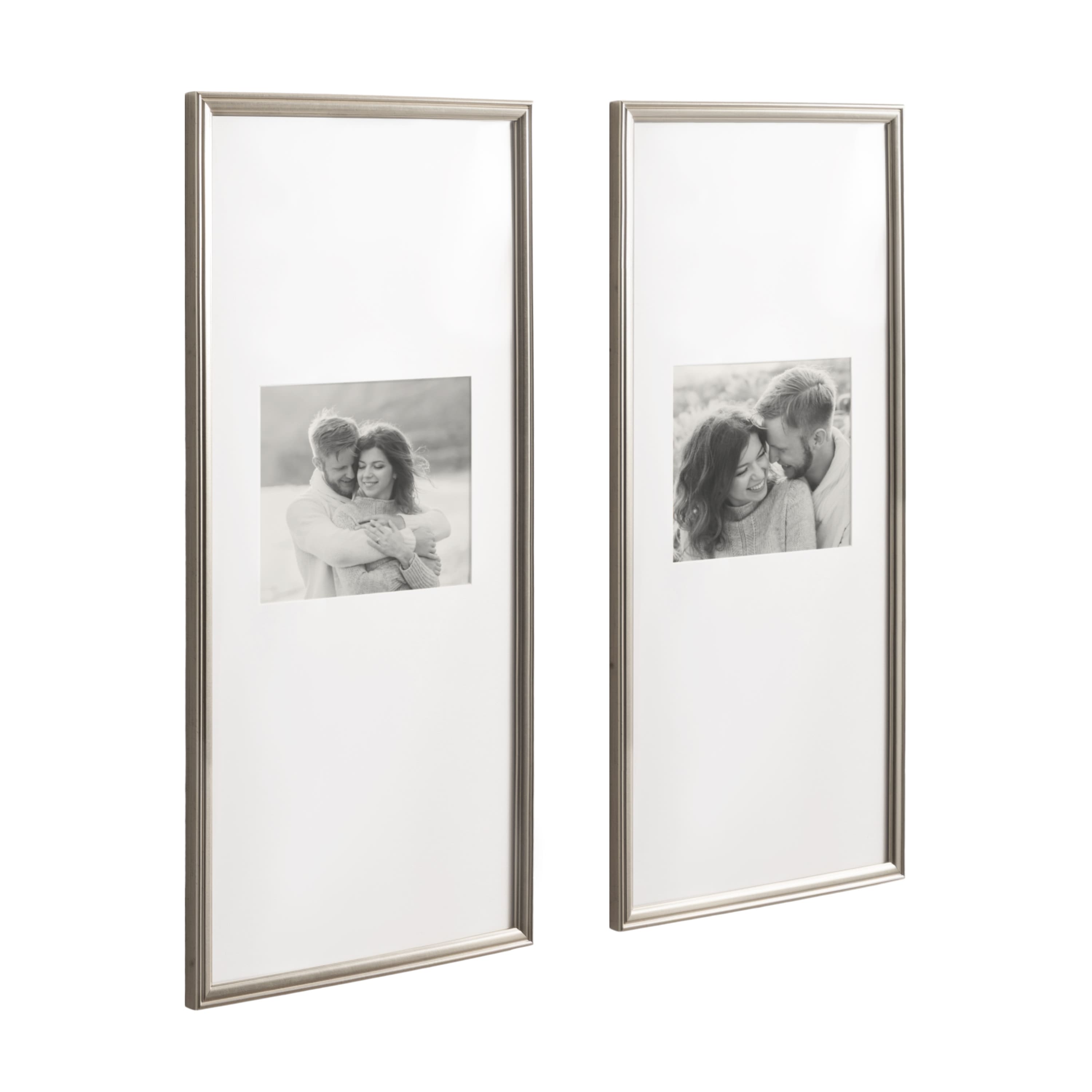 Kate and Laurel Adlynn 14" x 30" Photo Frames 8" x 10" with Mat, 2ct.