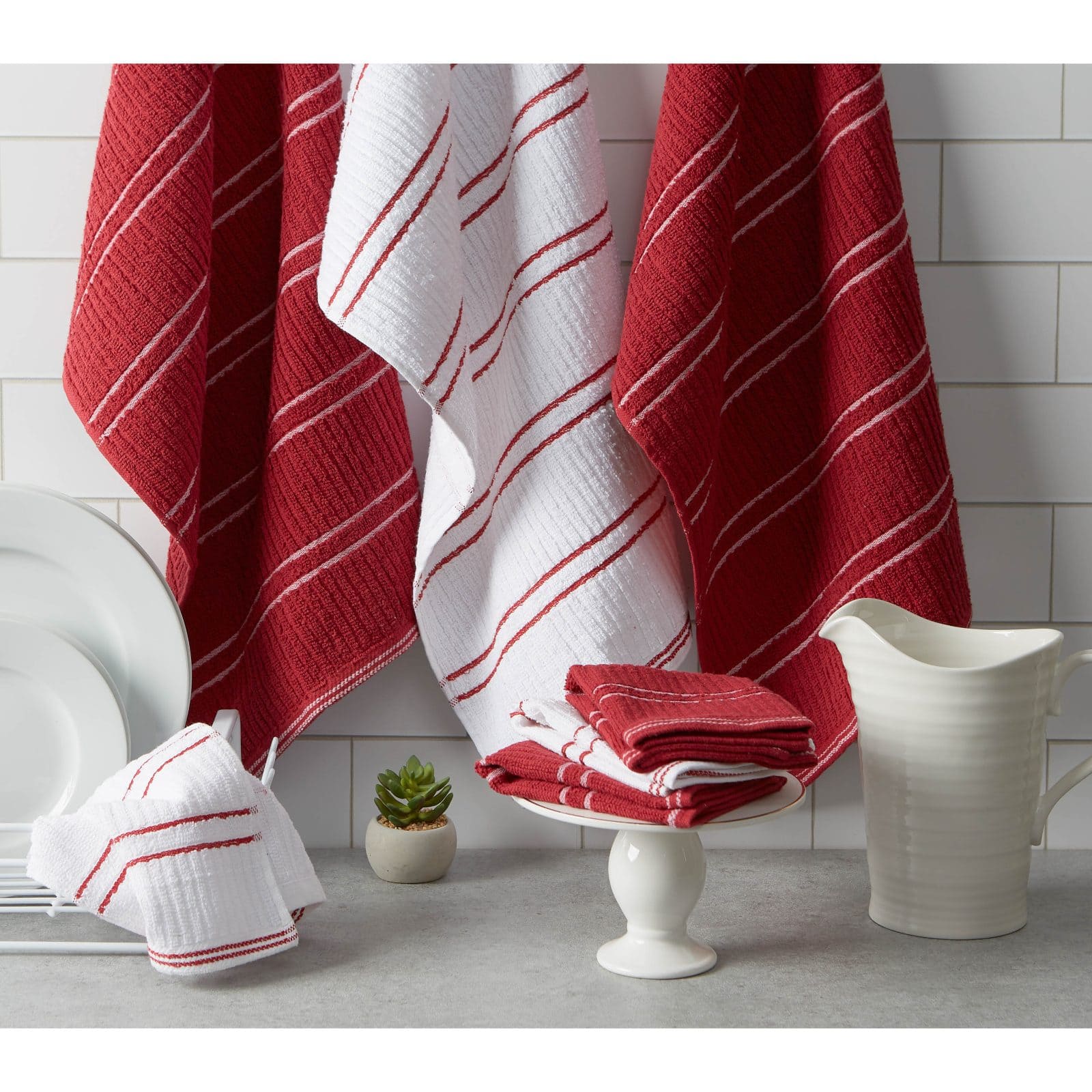 DII® Striped Ribbed Terry Dish Towels