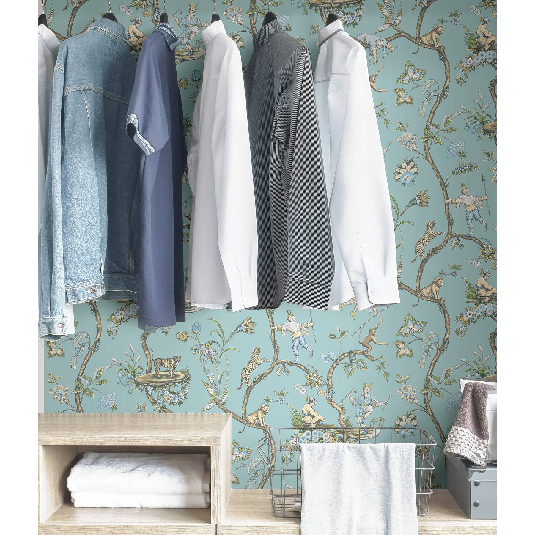Wallpops Robin Egg Chinoise Exotique Scalamandre Self Adhesive Wallpaper