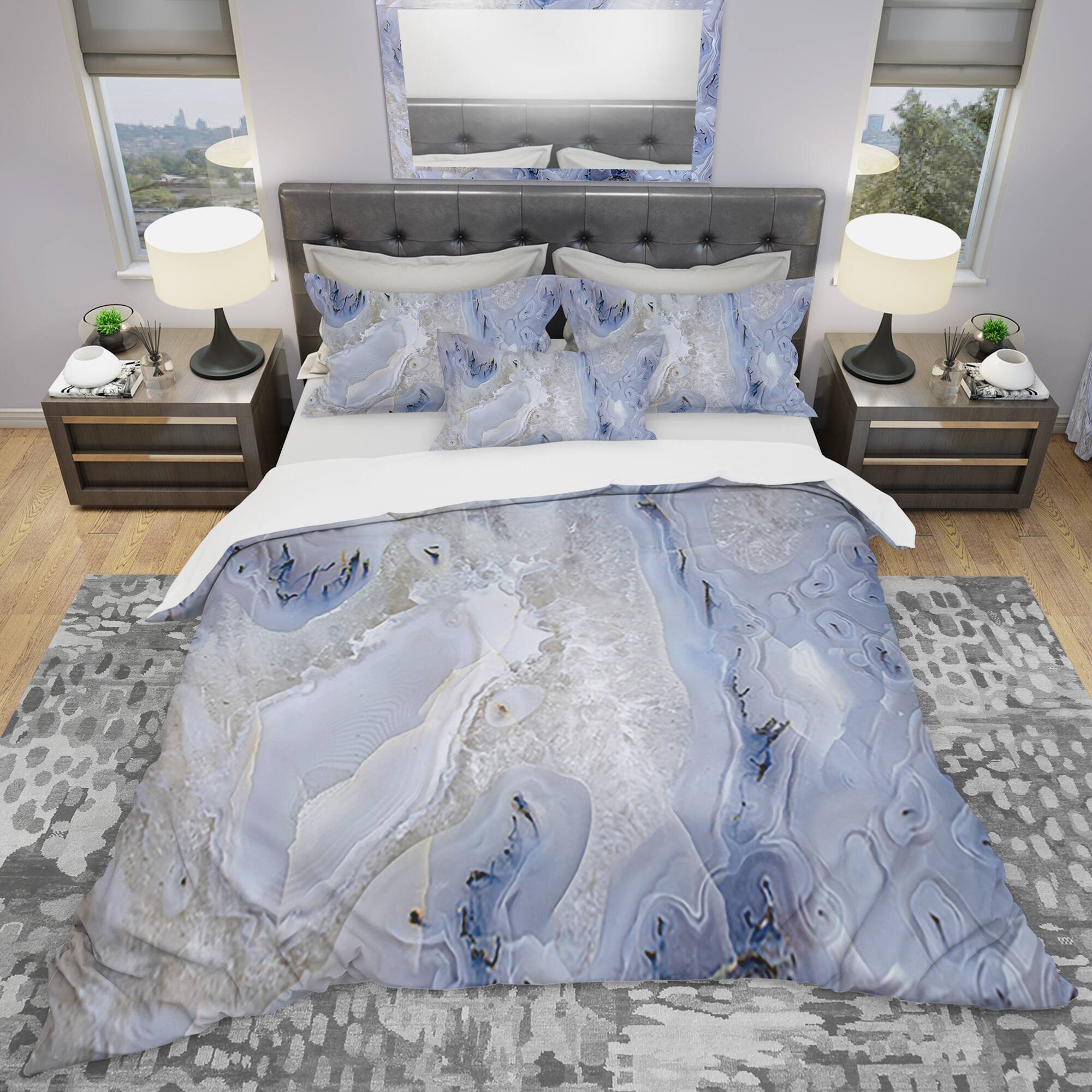 Designart 'Agate Stone Background' Modern & Contemporary Bedding Set - Duvet Cover & Shams