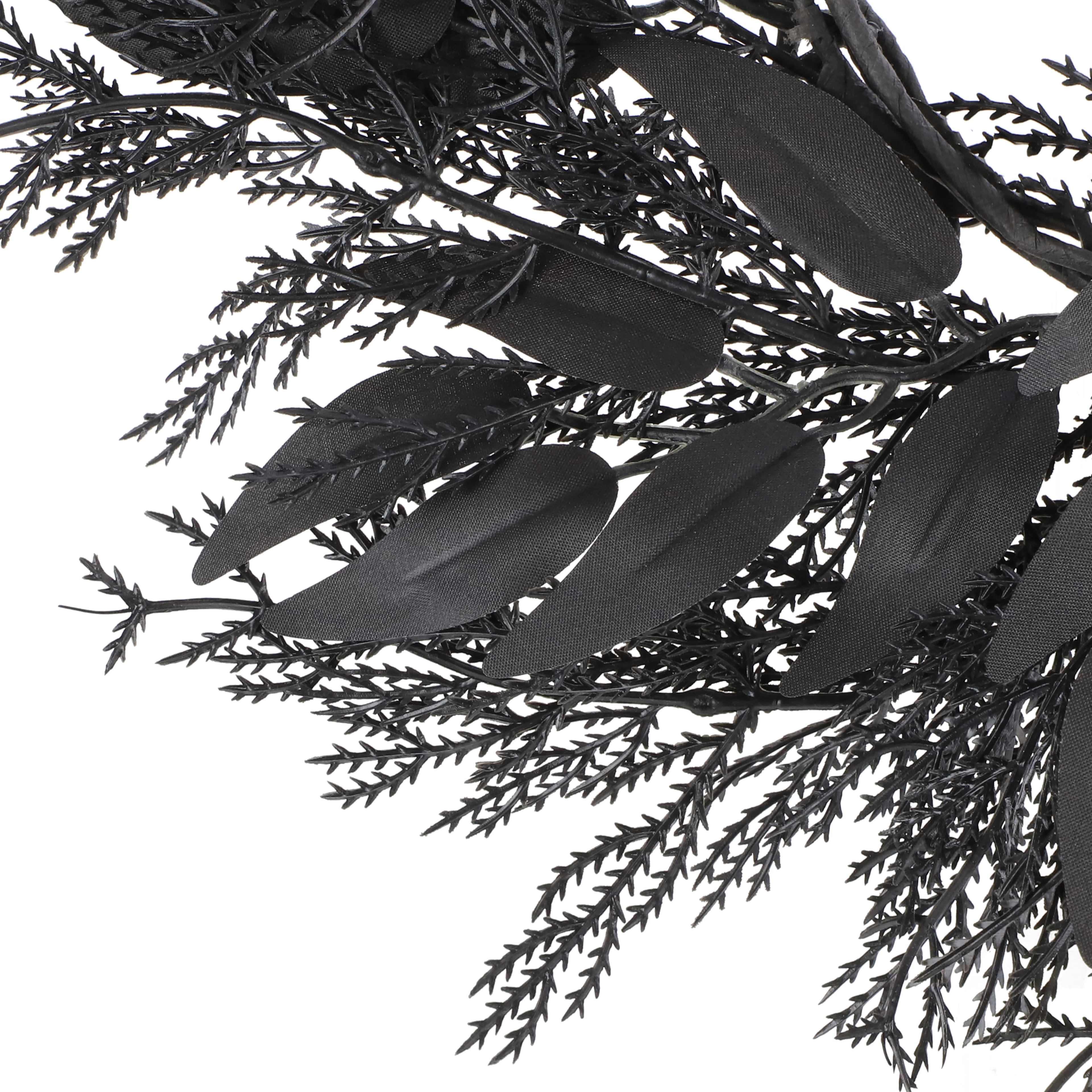 5ft. Black Cedar & Leaves Coiled Garland by Ashland®