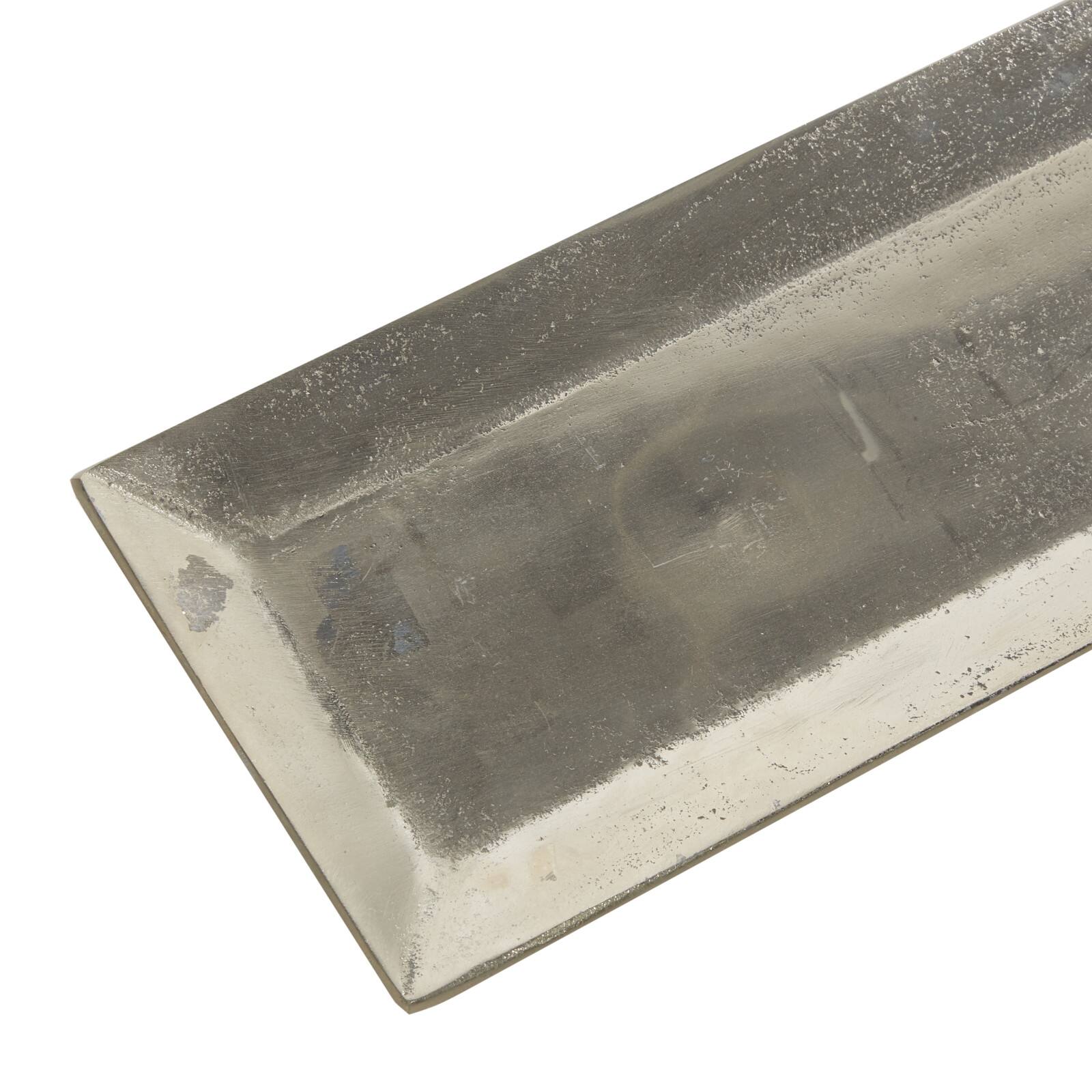 35'' Silver Aluminum Contemporary Tray