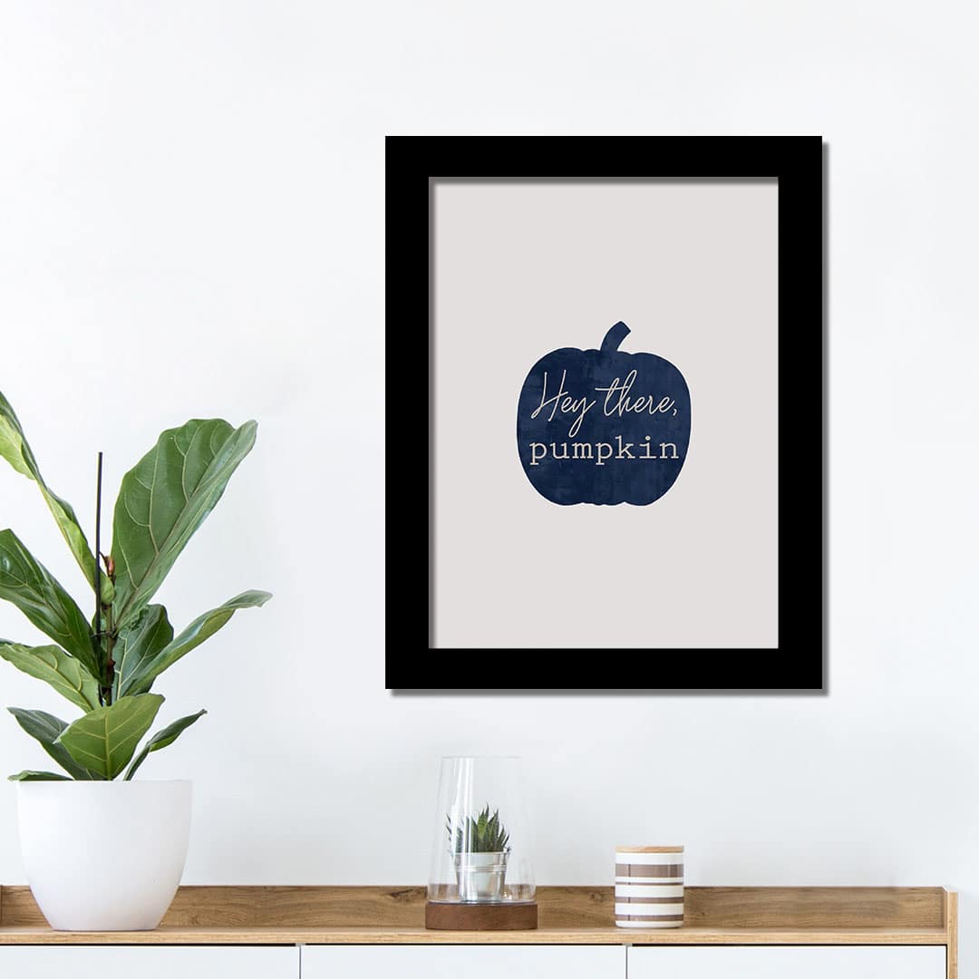 Hey There Pumpkin Black Framed Print Wall Art