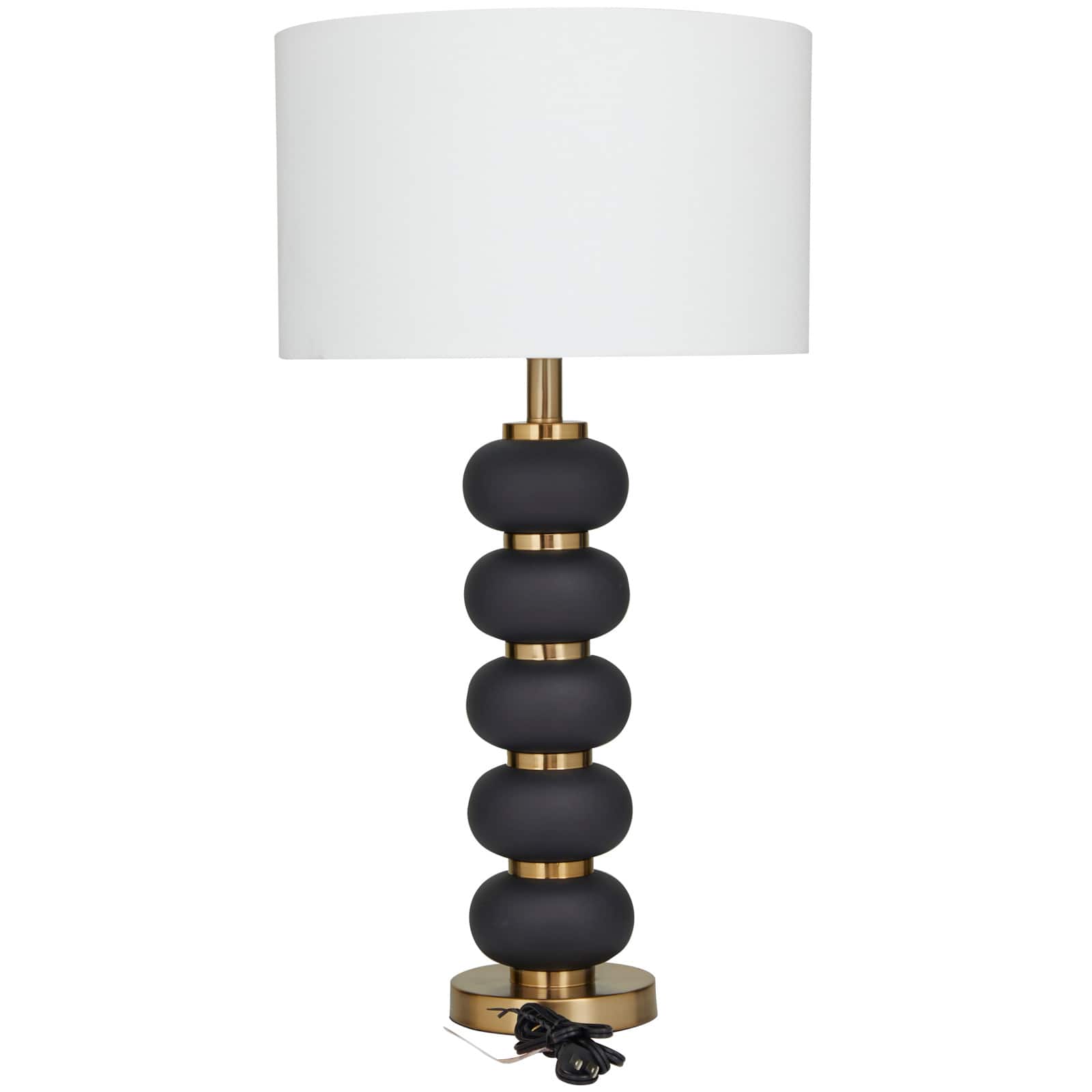 CosmoLiving by Cosmopolitan 28" Metal Orbs Style Base with Drum Shade Table Lamp