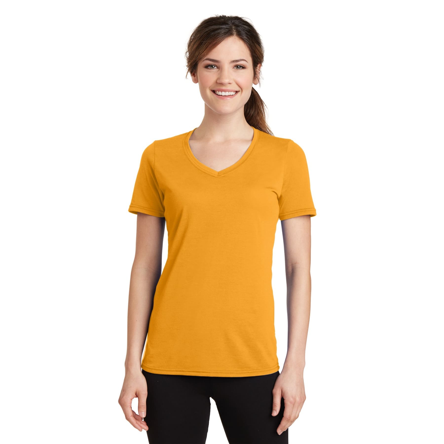 Port & Company® Colors Ladies Performance Blend V-Neck T-Shirt