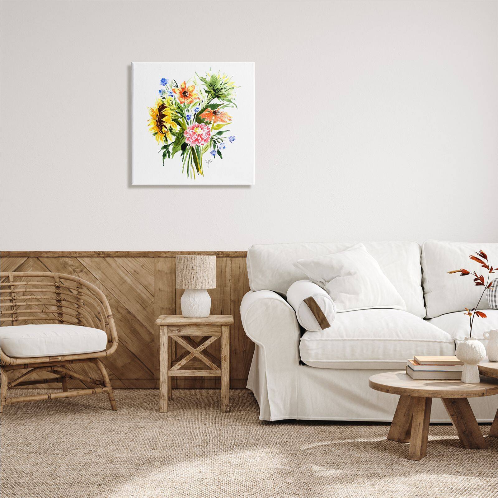 Stupell Industries Summer Floral Blooming Bouquets Vivid Country Flowers Canvas Wall Art