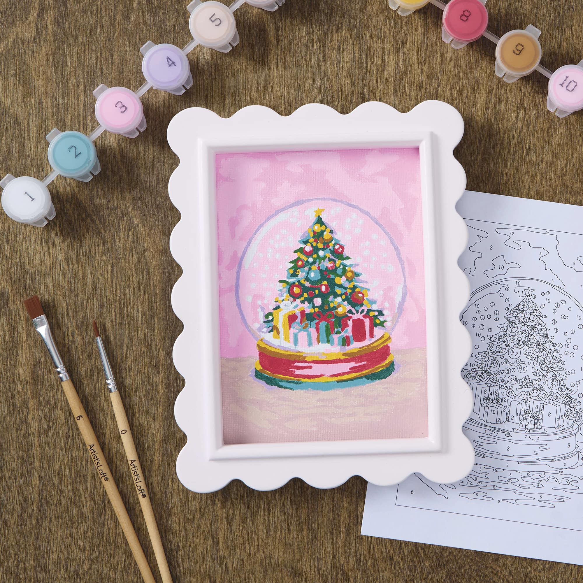Snow Globe Nutcracker Paint-by-Number Framed Mini Kit by Artist's Loft®