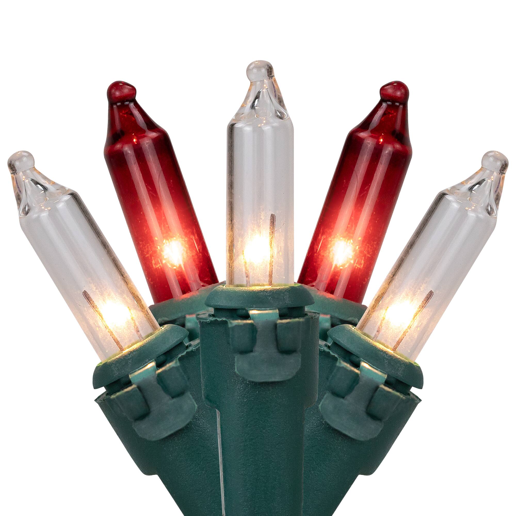 50ct. Mini Christmas String Lights with Green Wire