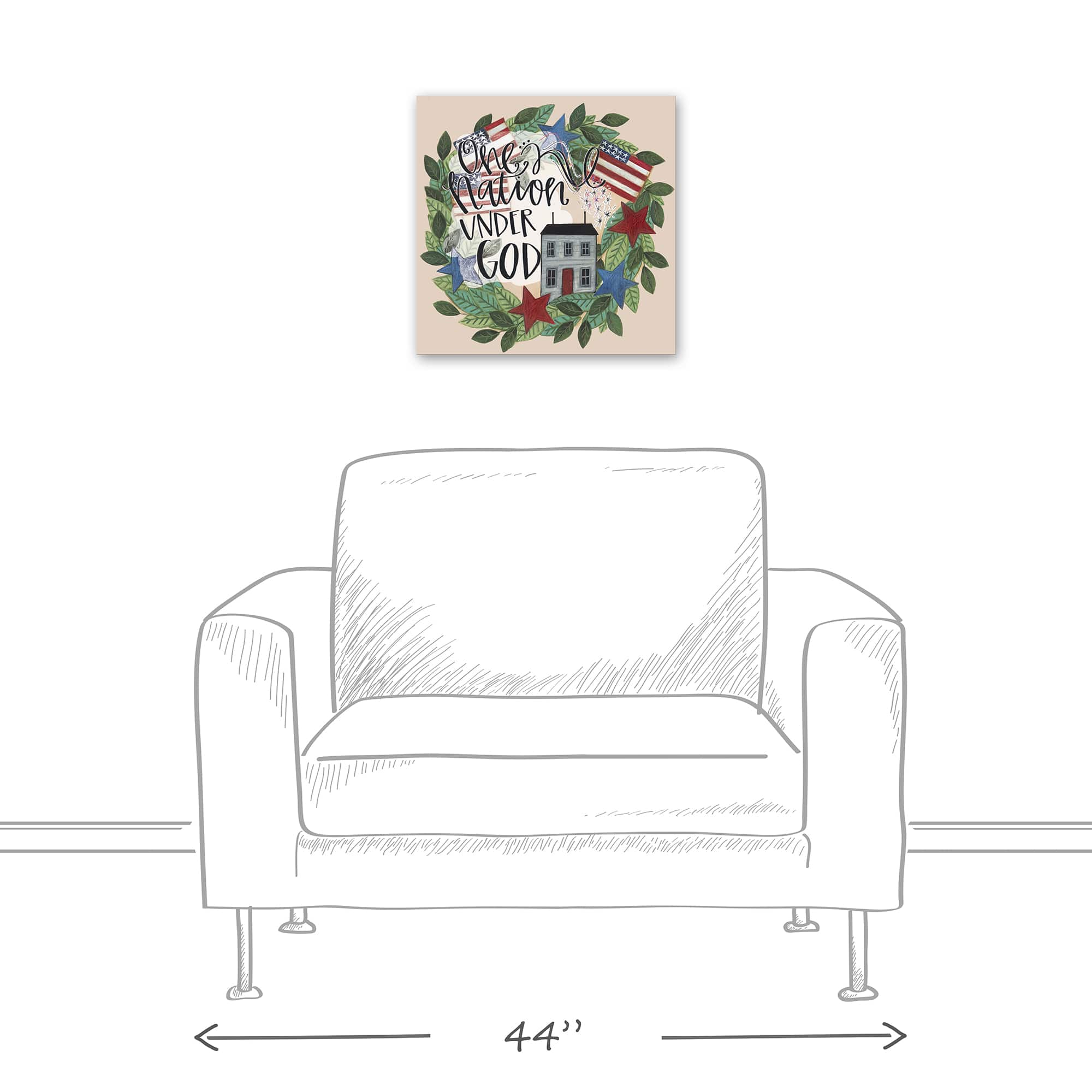 One Nation Under God Canvas Wall Art