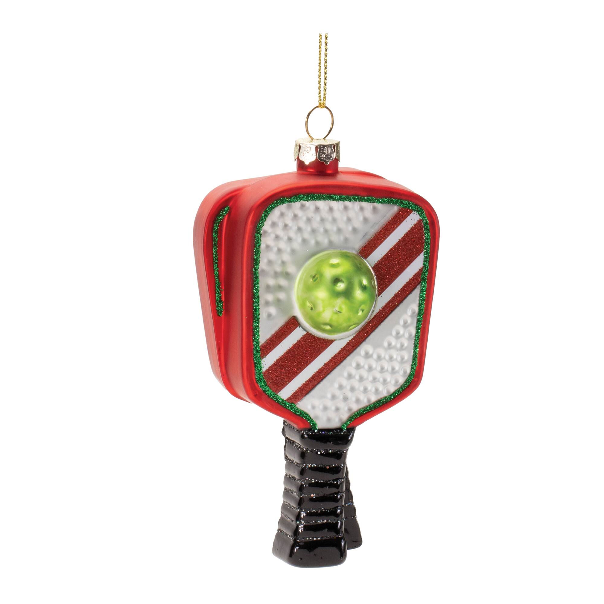 5" Glass Pickleball Racket Ornaments, 12ct.
