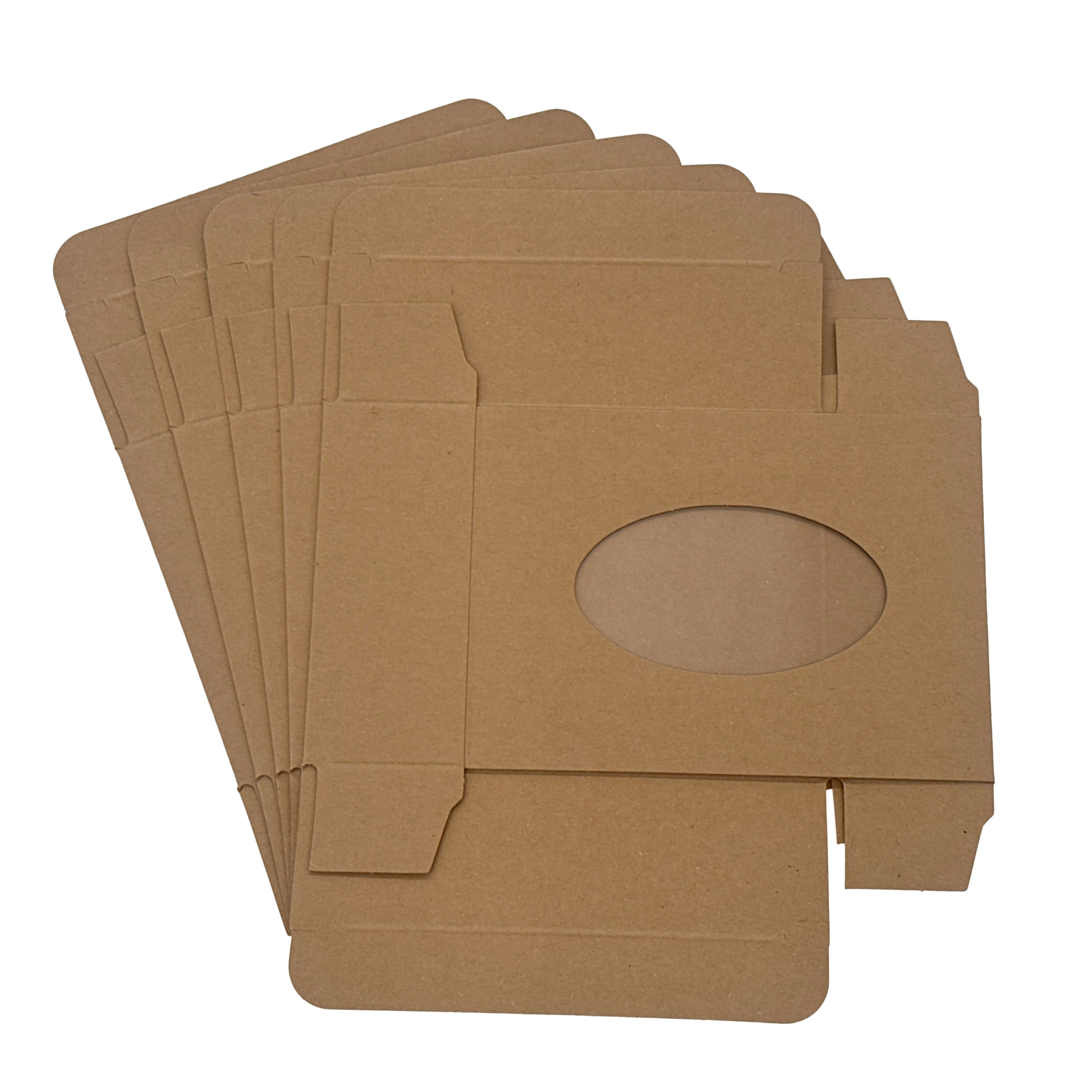 12 Packs: 20 ct. (240 total) 4" x 3" Square Kraft Paper Soap Boxes with Window by Make Market®