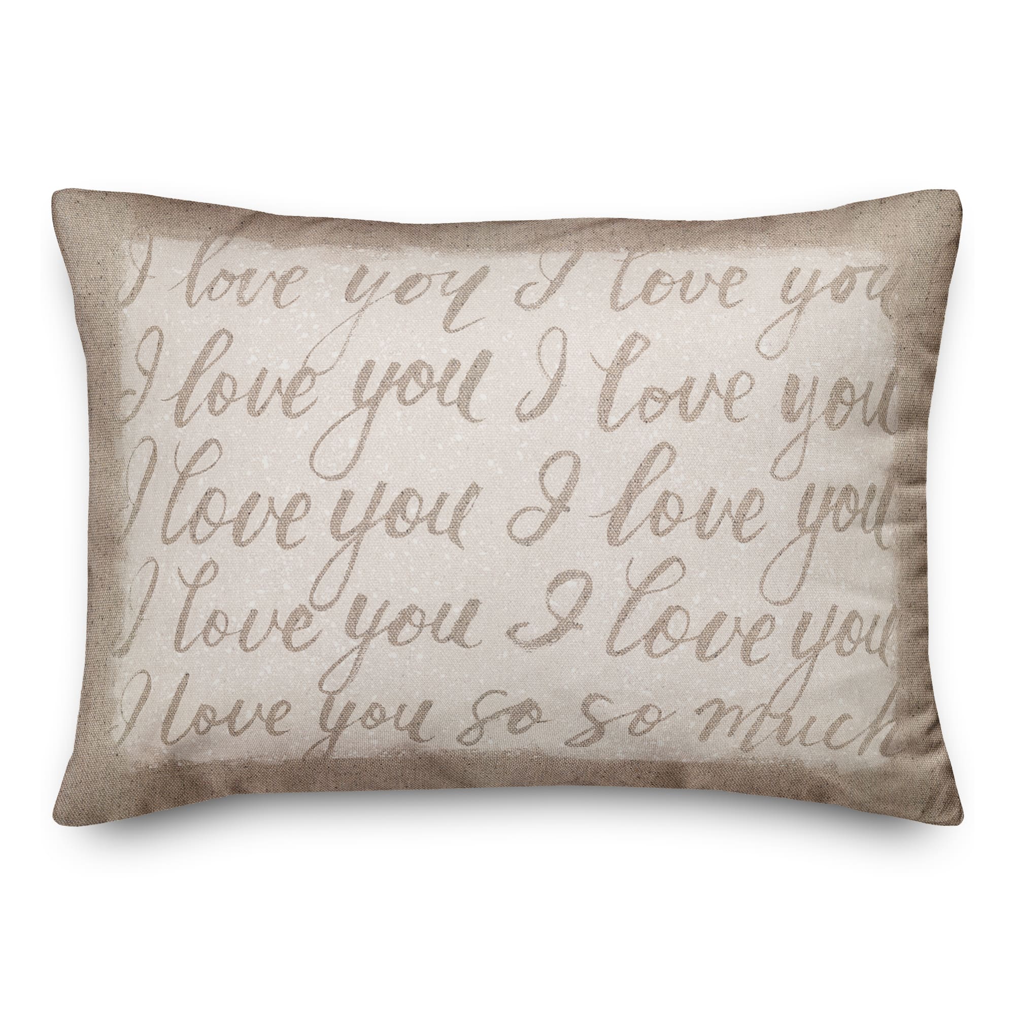 I Love You Script 20" x 14" Indoor / Outdoor Pillow