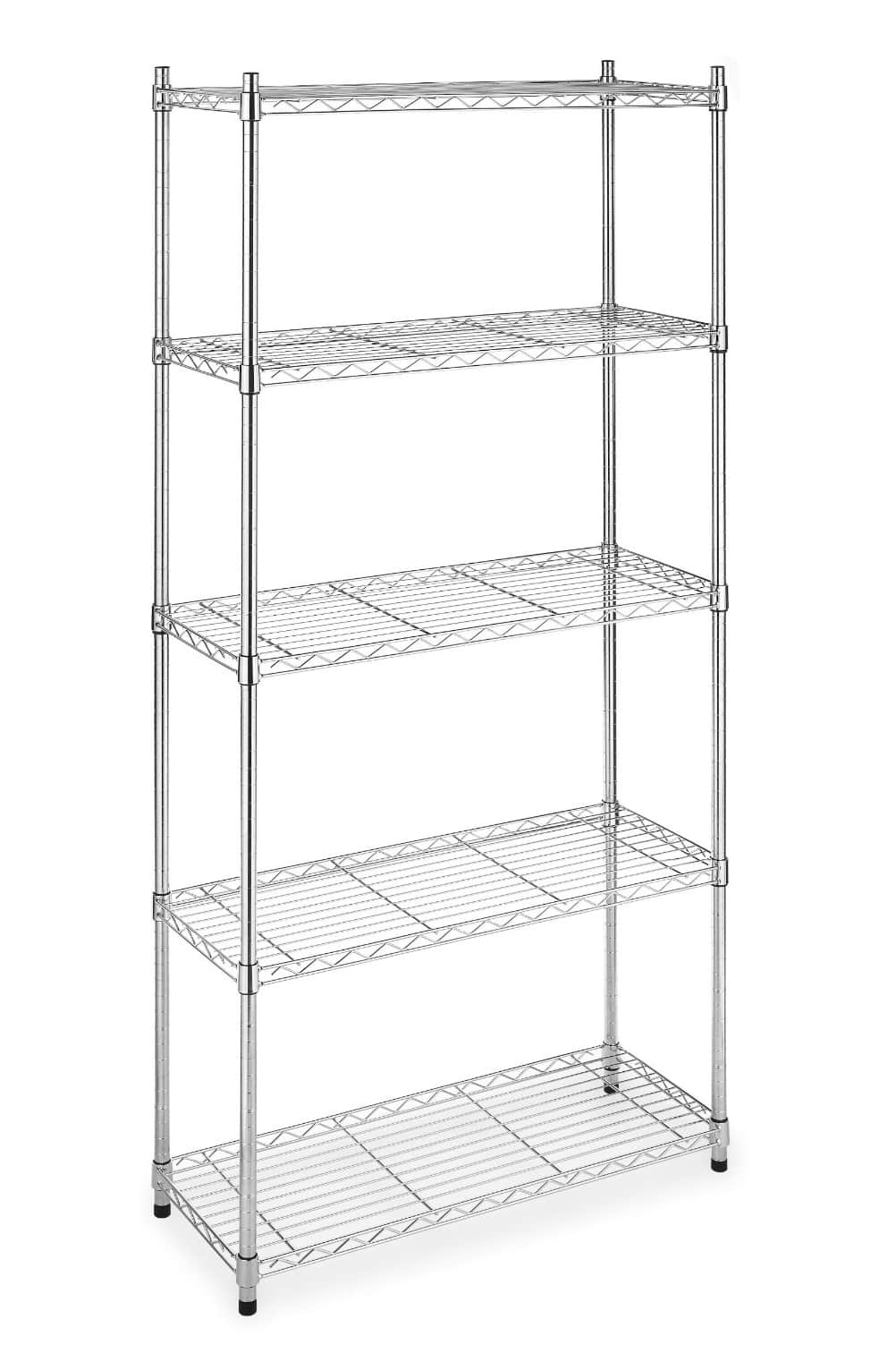 Whitmor Supreme 5 Tier Shelving, Chrome