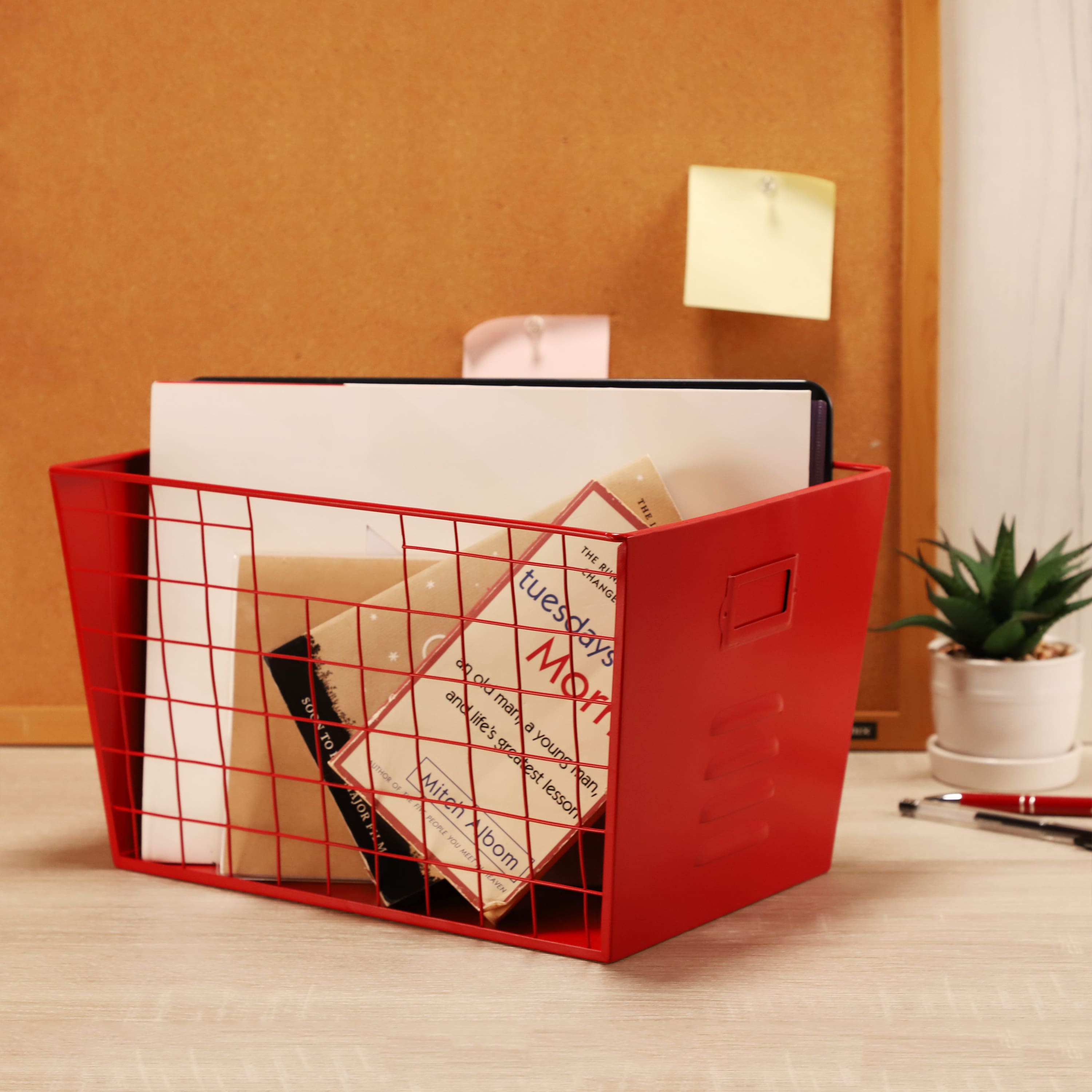 6 Pack: 13" Red Wire Multifunctional Basket