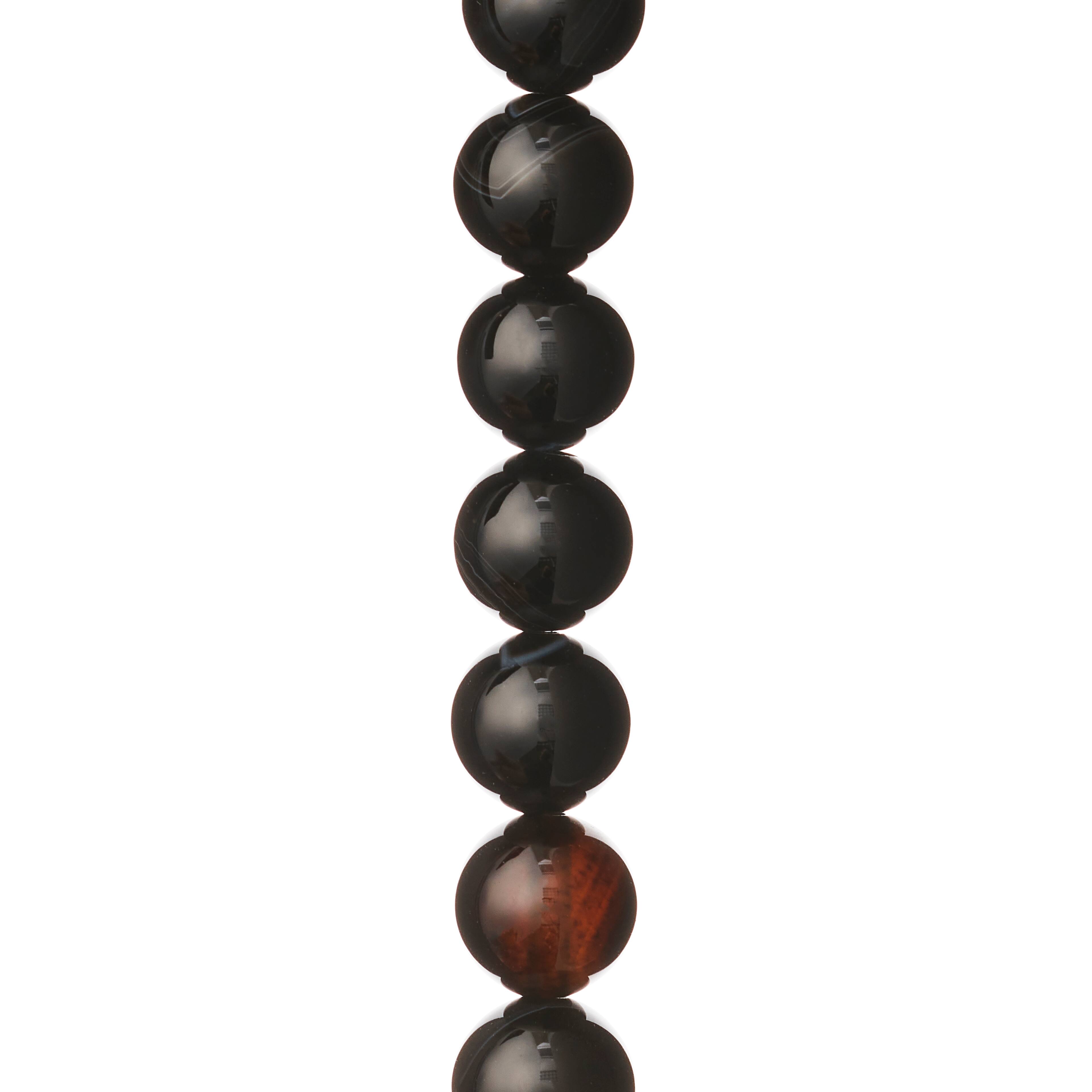 12 Pack:  Multicolor Onyx Round Beads, 10mm by Bead Landing™