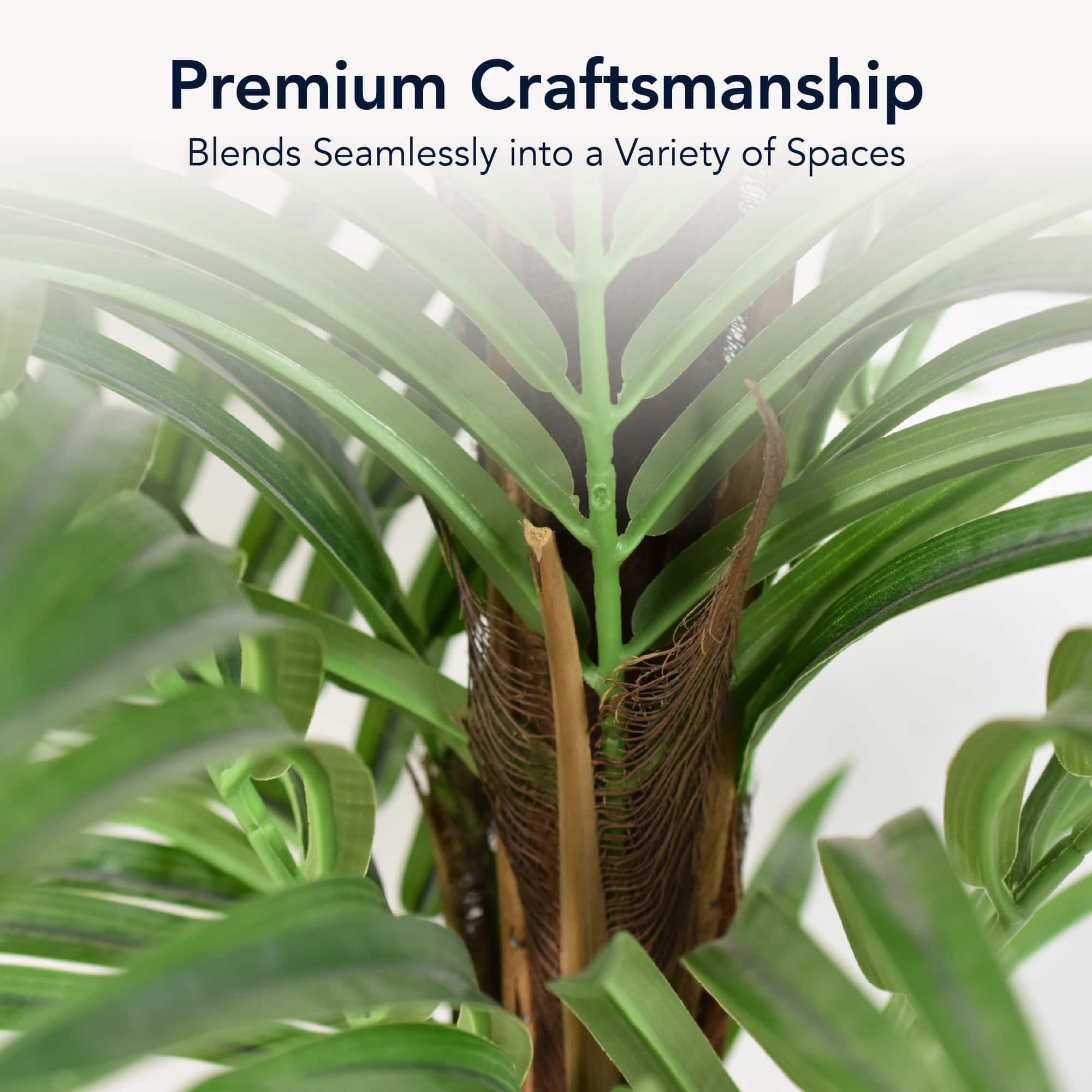 American Art Decor 5ft Artificial Palm Tree in Cement Pot Faux Plant