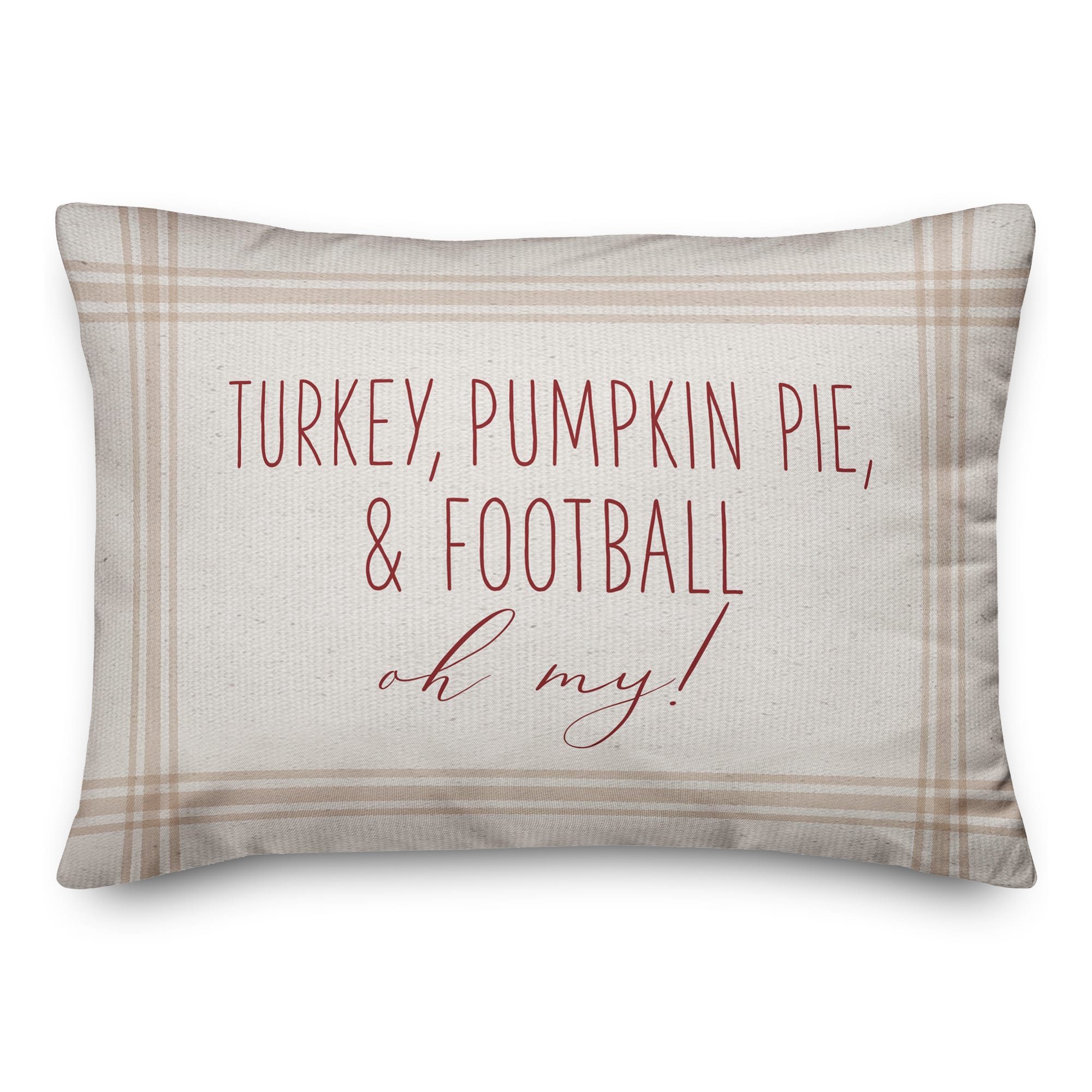 Turkey Pumpkin Pie And Football Throw Pillow