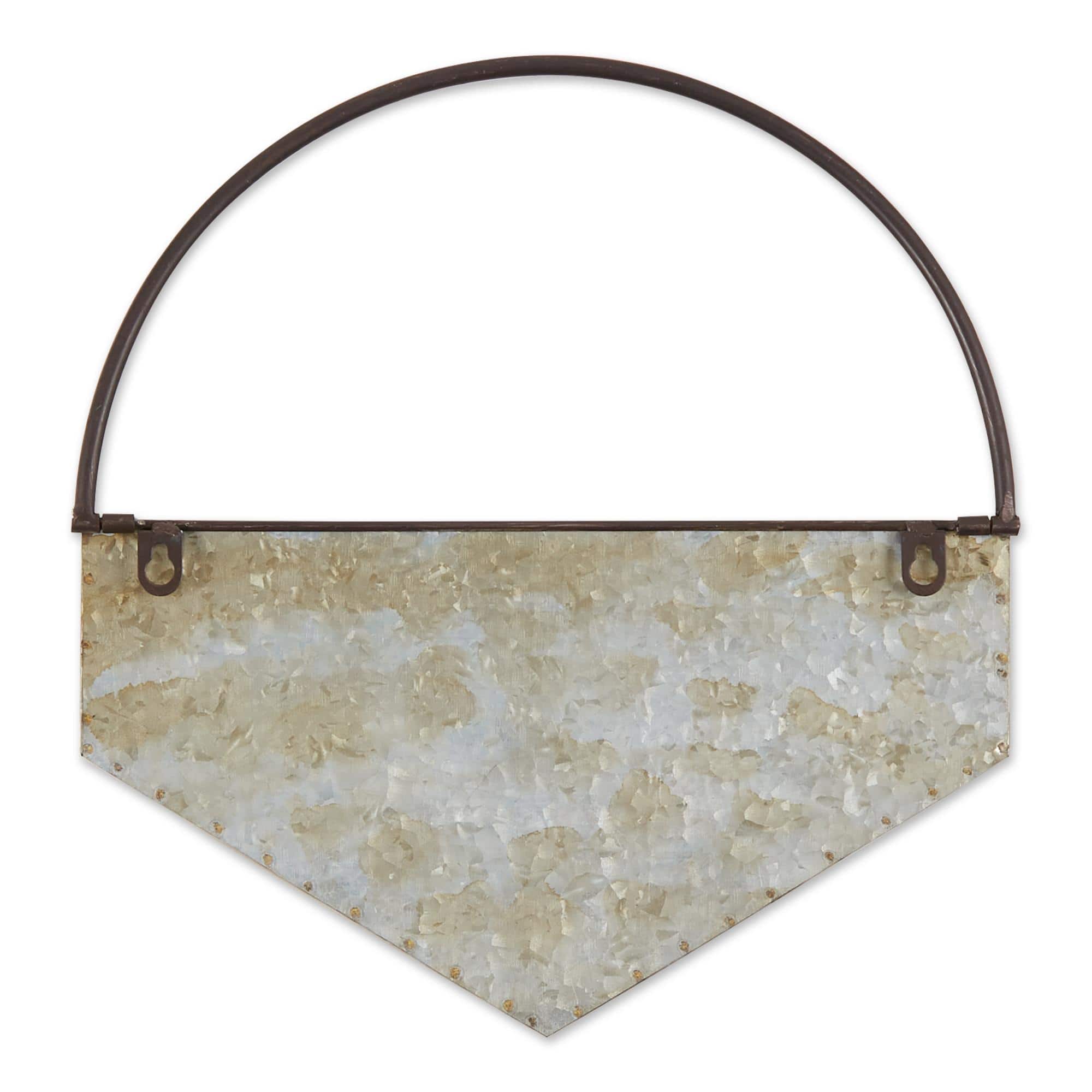 14.5" Diamond Galvanized Wall Planter