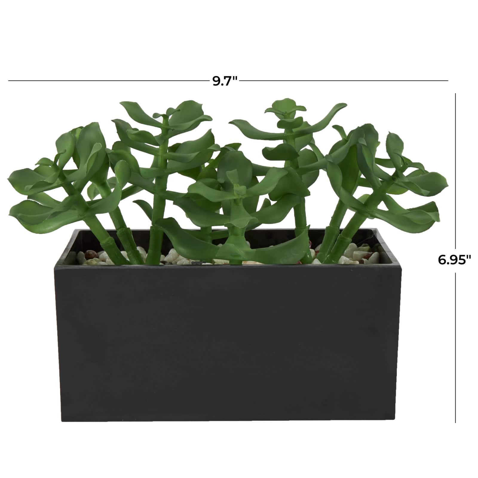 10" Green Foliage Artificial Plant with Black Pot