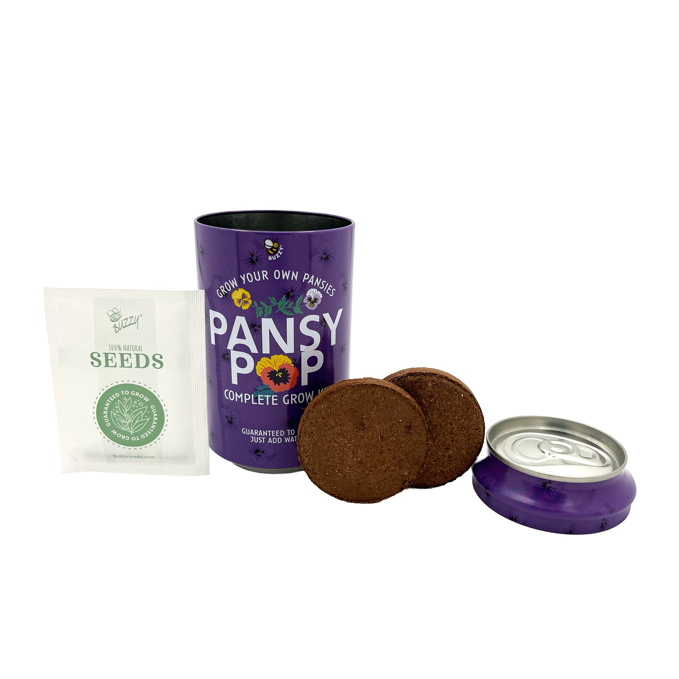 Buzzy® Pansy Soda Can Complete Grow Kit