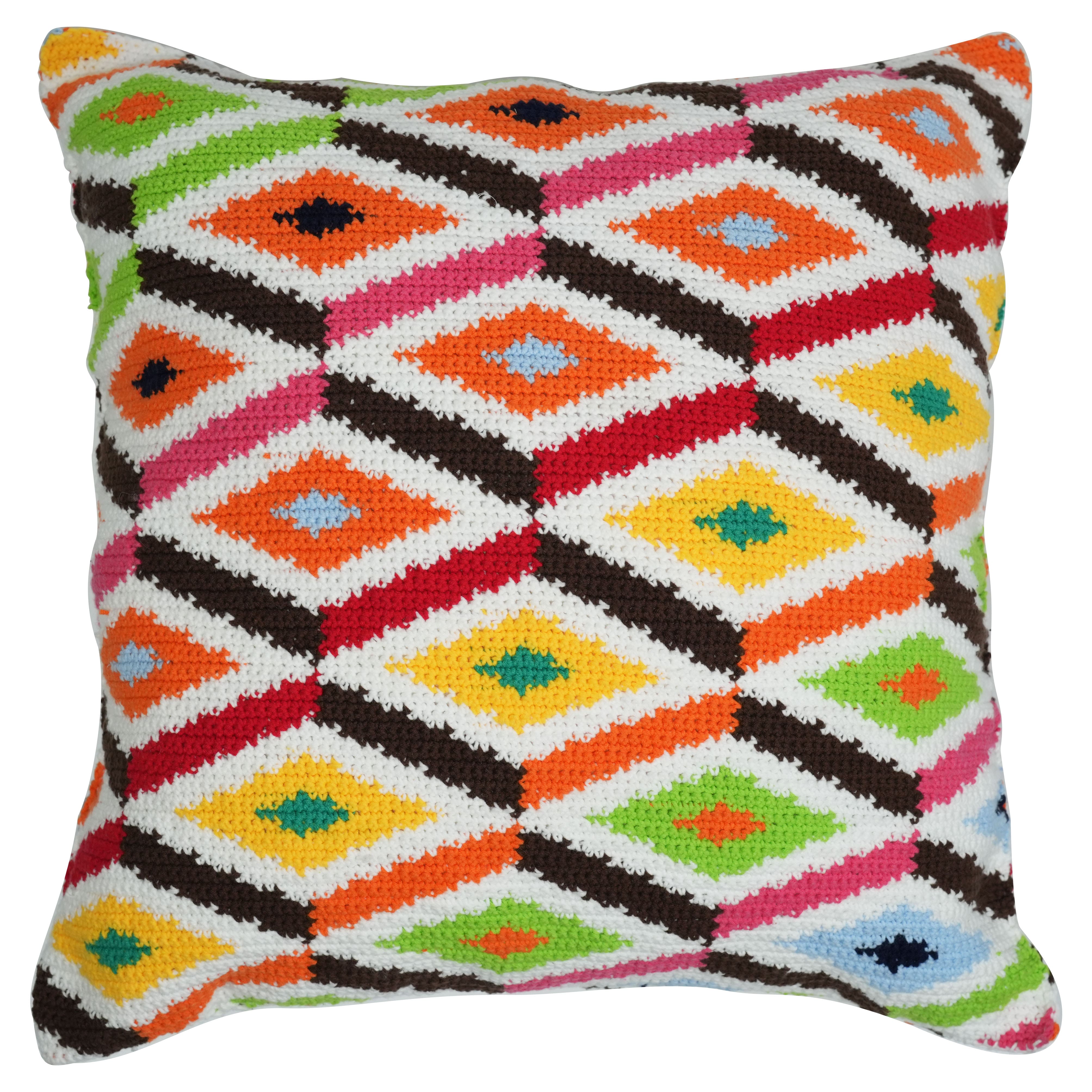 Jonathan Adler x Michaels Bright Diamonds Crochet Pillowcase Kit
