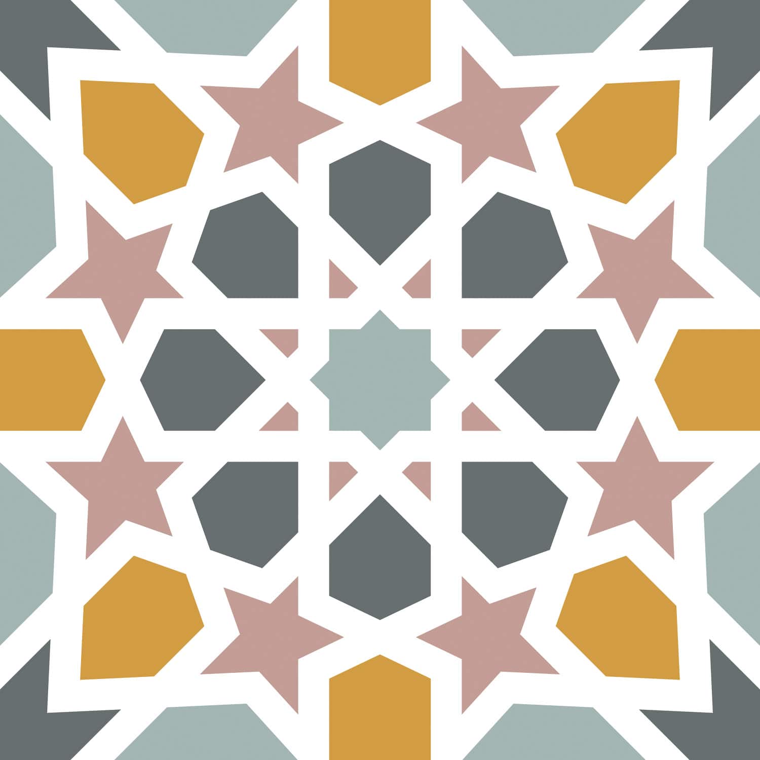 RoomMates Calliope Colorful Moroccan Peel & Stick Floor Tile
