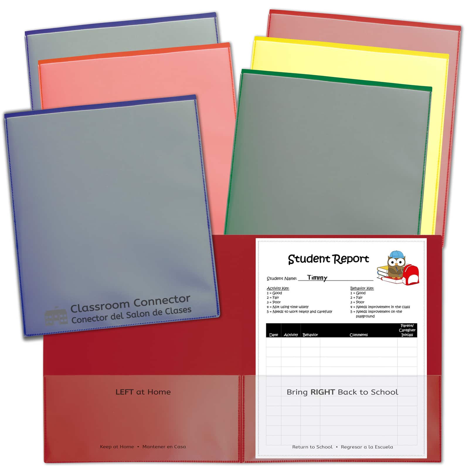 C-Line® Classroom Connector™ Orange School-To-Home Folders, 25ct.