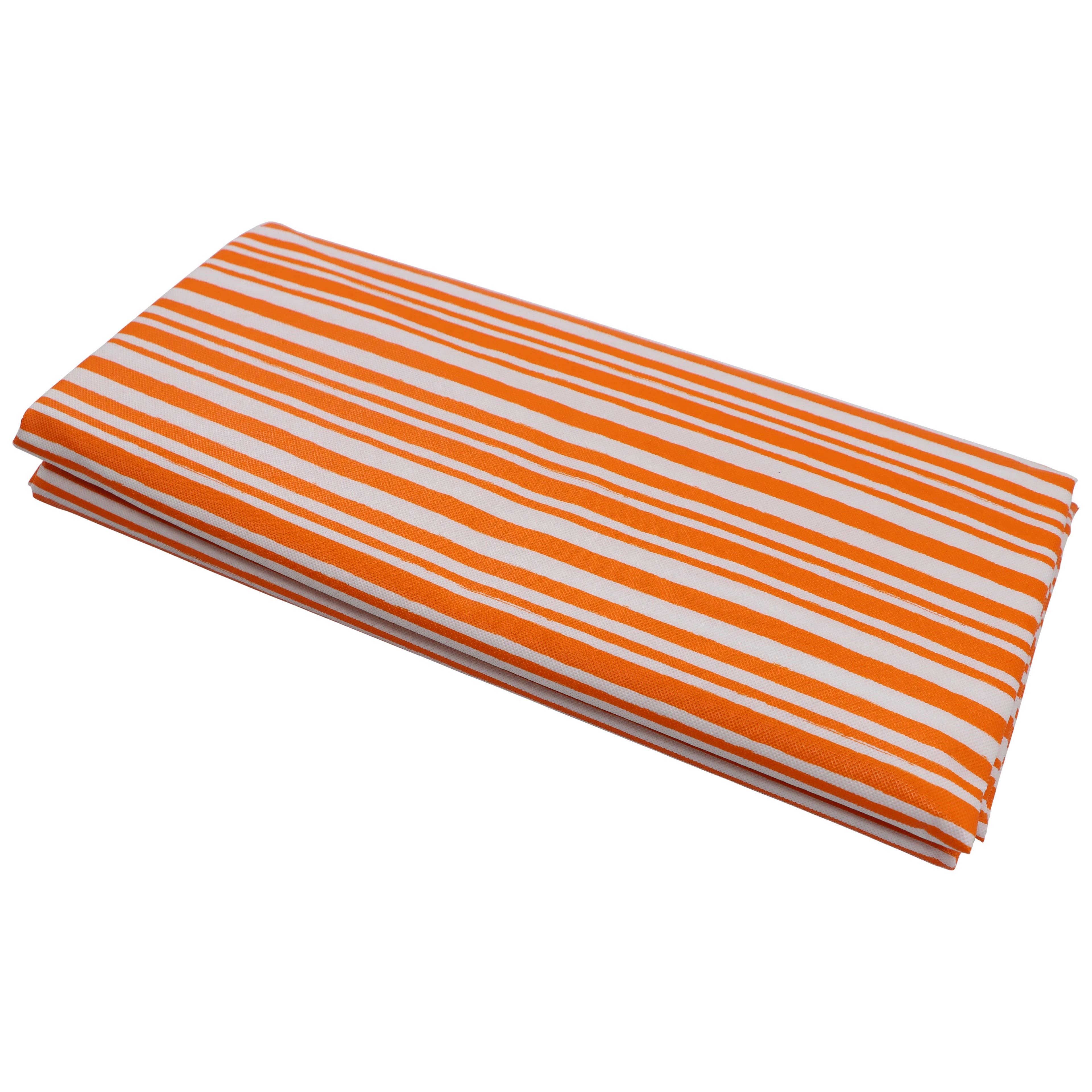 52" x 70" Citrus Kitchen Orange Stripes Tablecloth by Celebrate It™