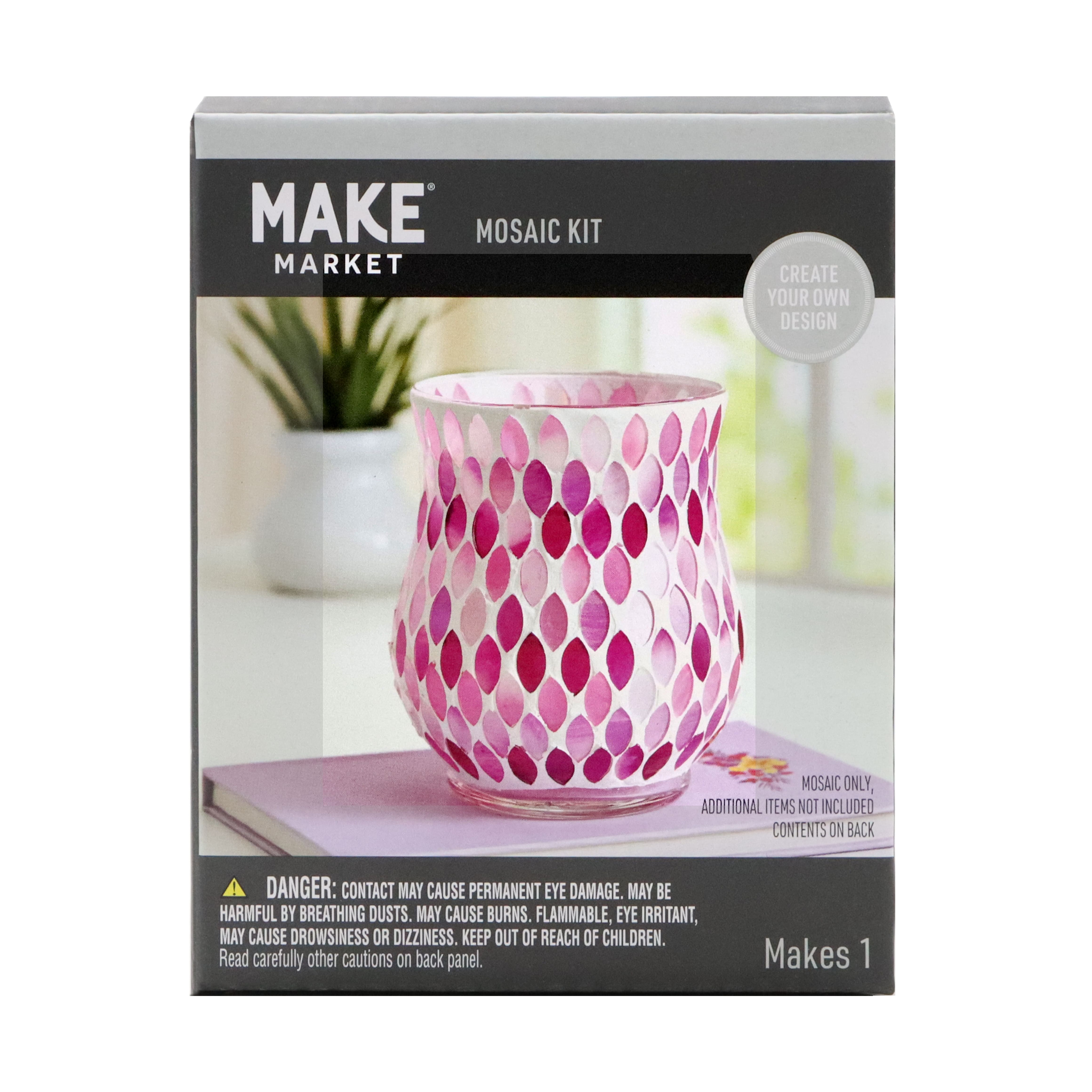 4.75" Pink Glass Vase Mosaic Kit by Make Market®