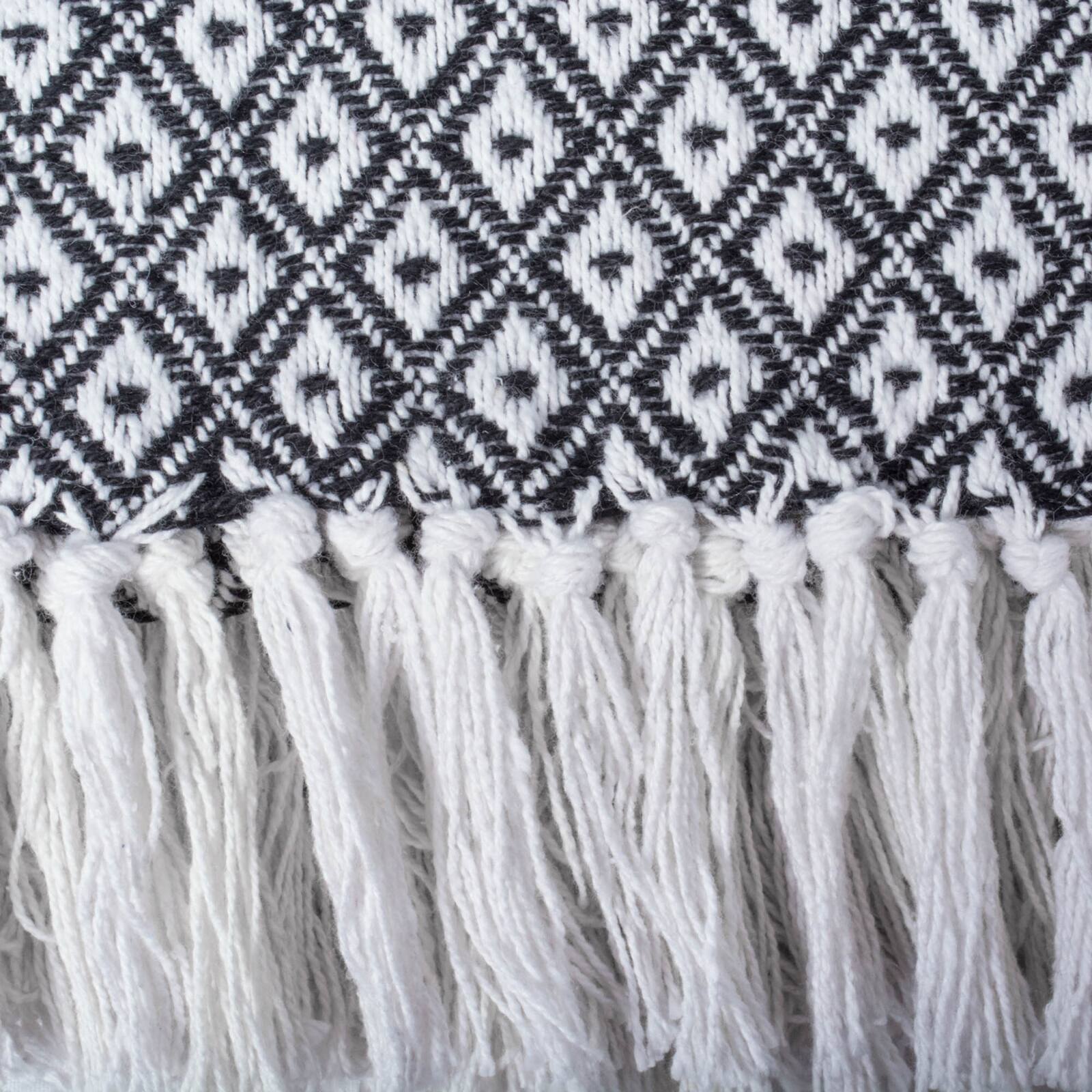 Black Mini Diamond Throw