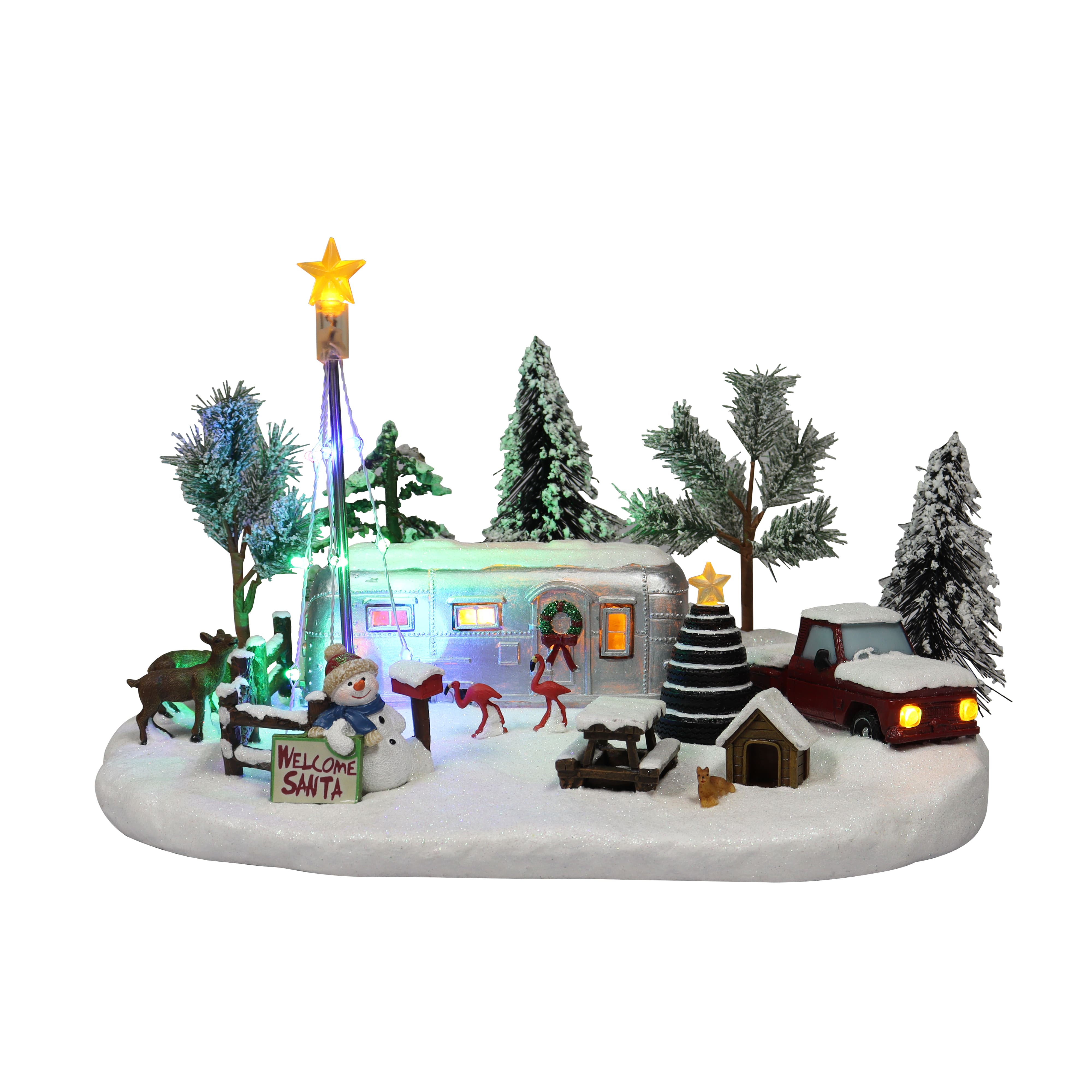Moments in Time 12.25" Silver Camper Scene Décor