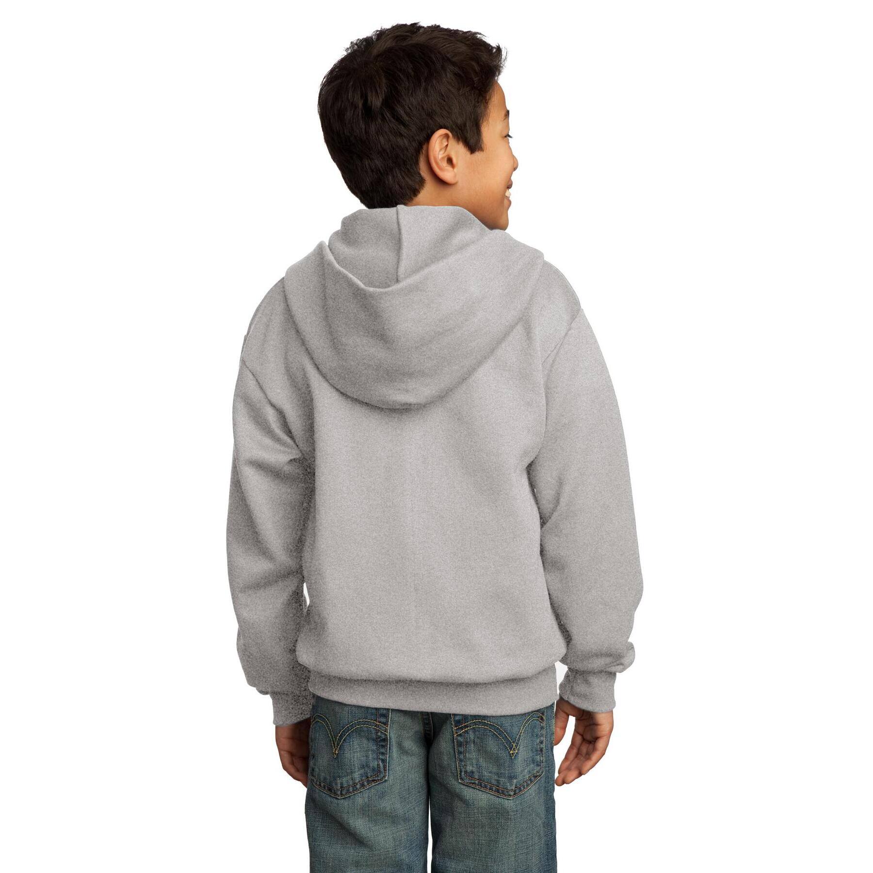 Port & Company® Youth Core Fleece Full-Zip Hooded Sweatshirt