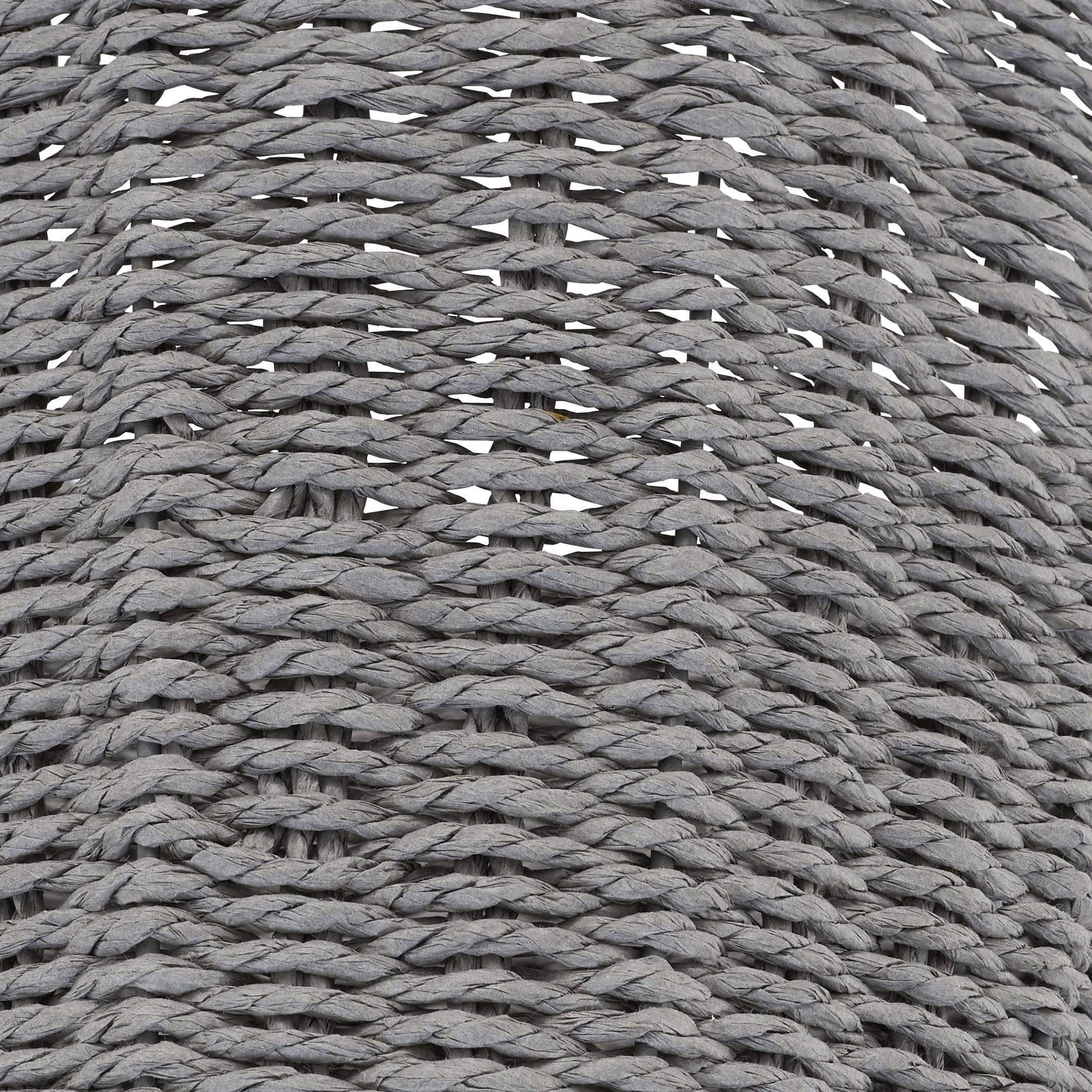 Household Essentials Gray Wicker Lined Laundry Basket