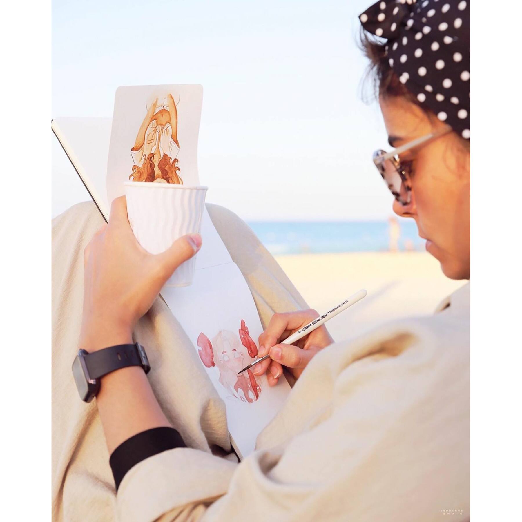 Silver Brush Limited Ultra Mini® White handles ultimate round Brushes, Set of 4